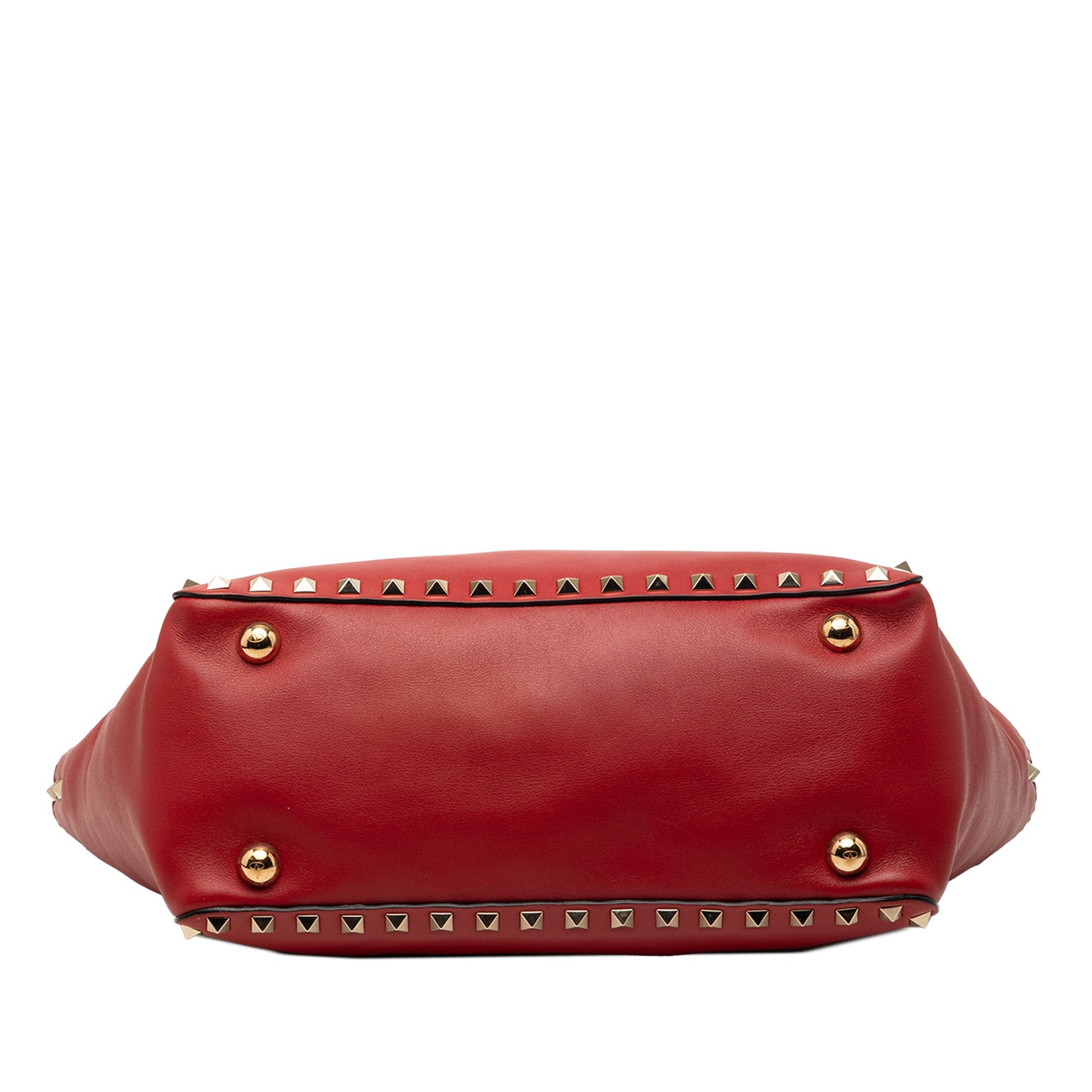 Valentino Small Leather Rockstud Trapeze Satchel