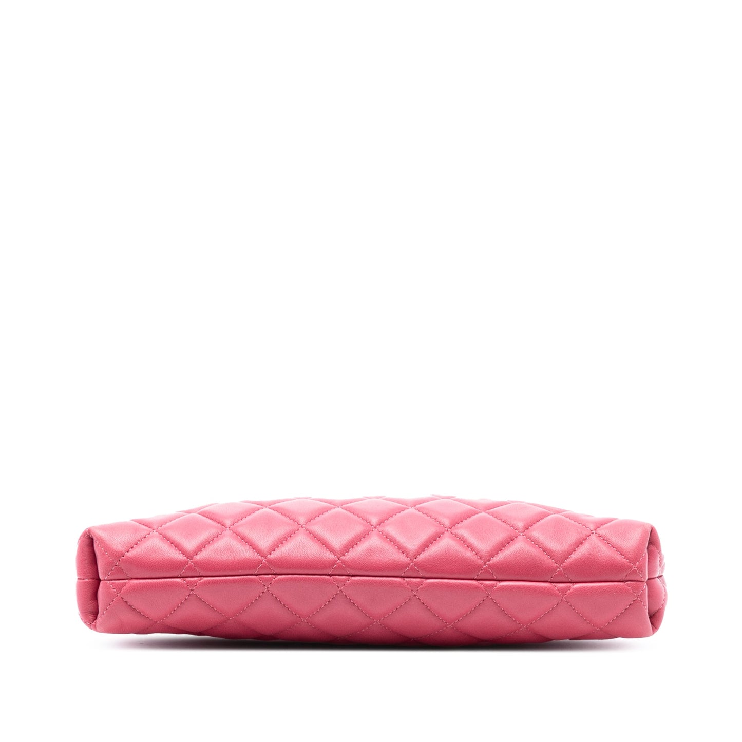 Chanel Quilted Lambskin Kiss Lock Clutch