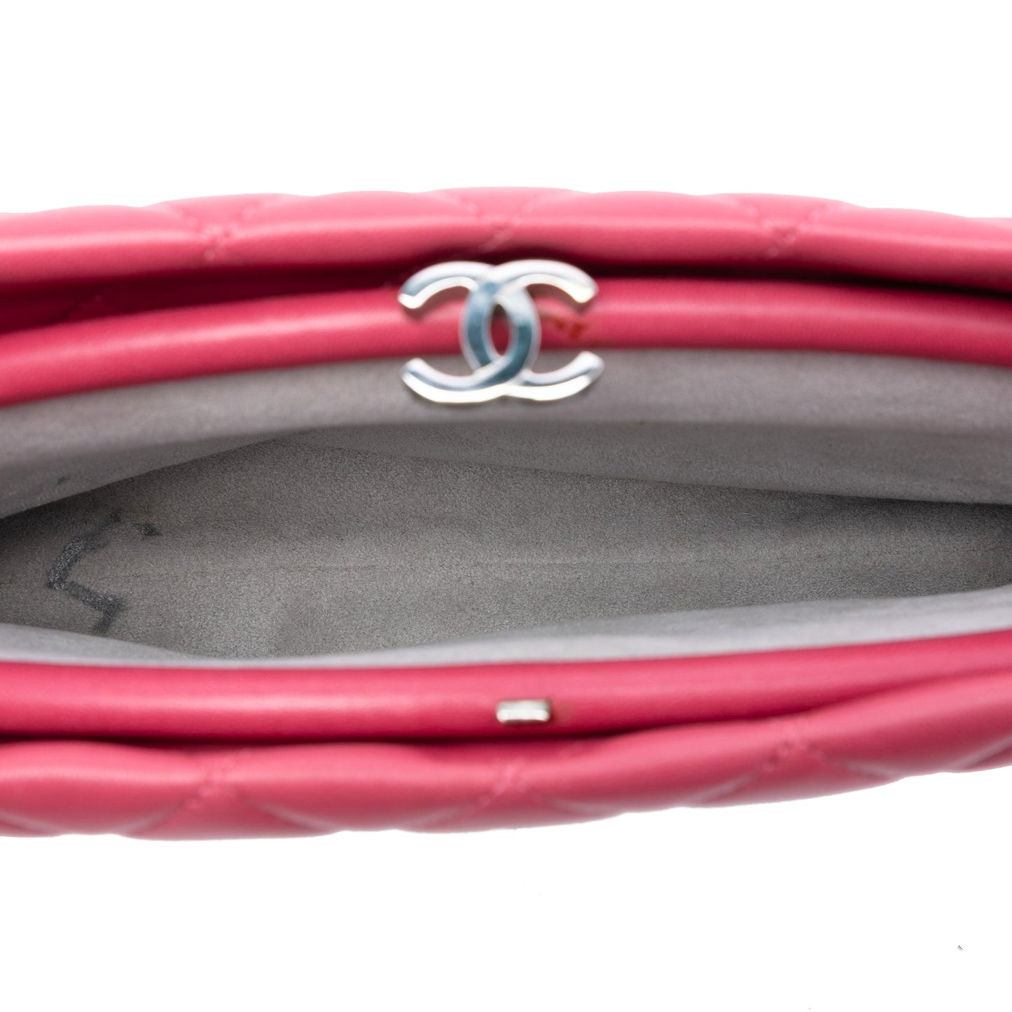 Chanel Quilted Lambskin Kiss Lock Clutch