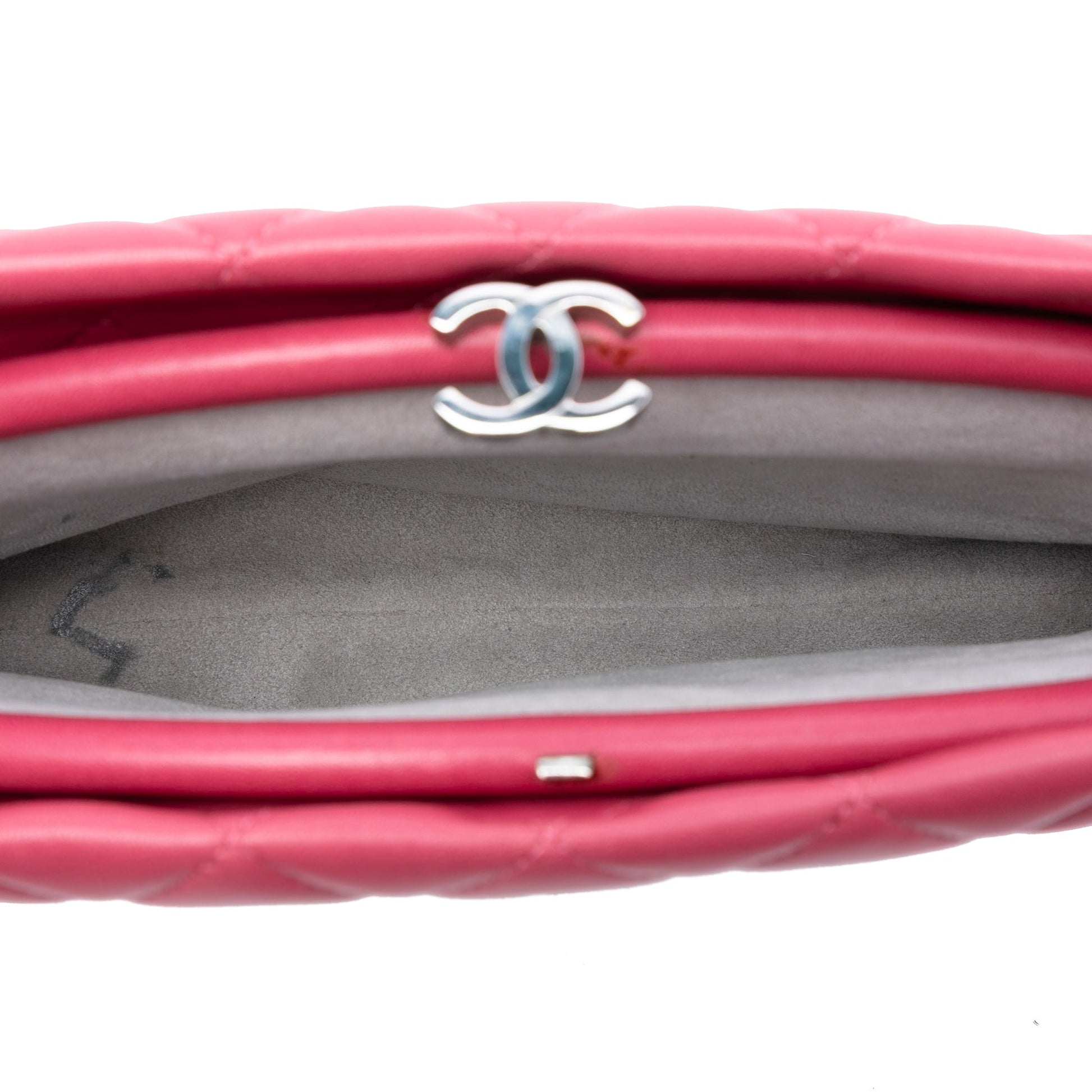 Chanel Quilted Lambskin Kiss Lock Clutch