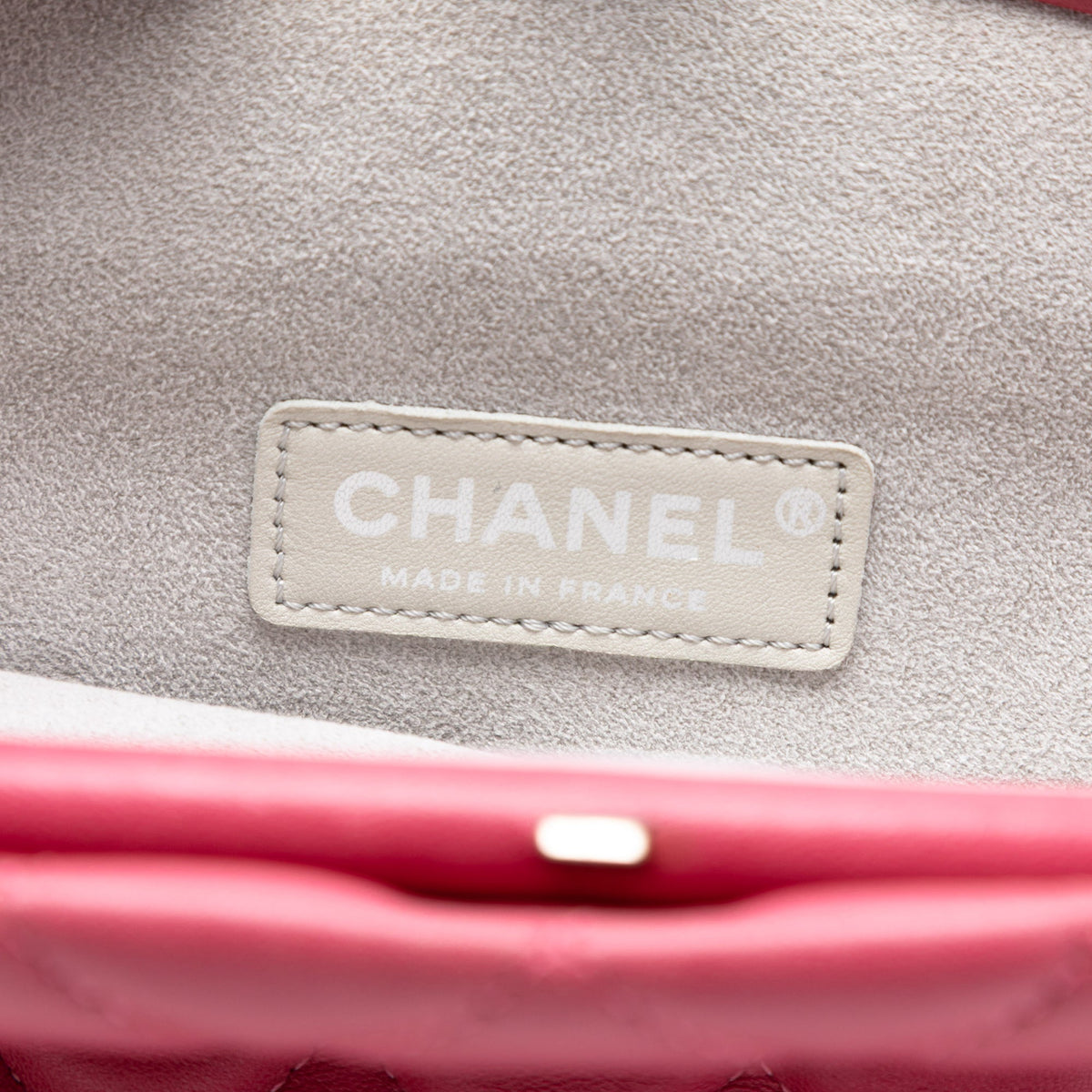Chanel Quilted Lambskin Kiss Lock Clutch
