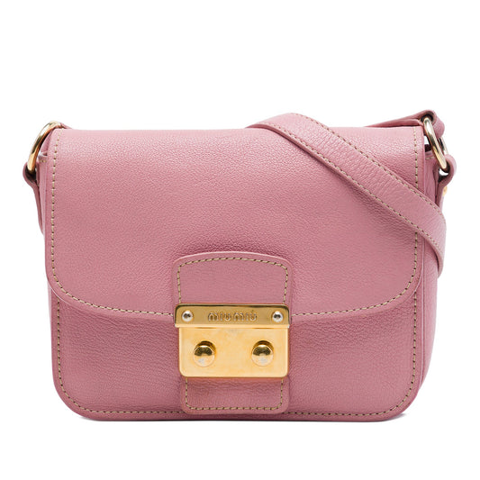 Miu Miu Goatskin Madras Crossbody