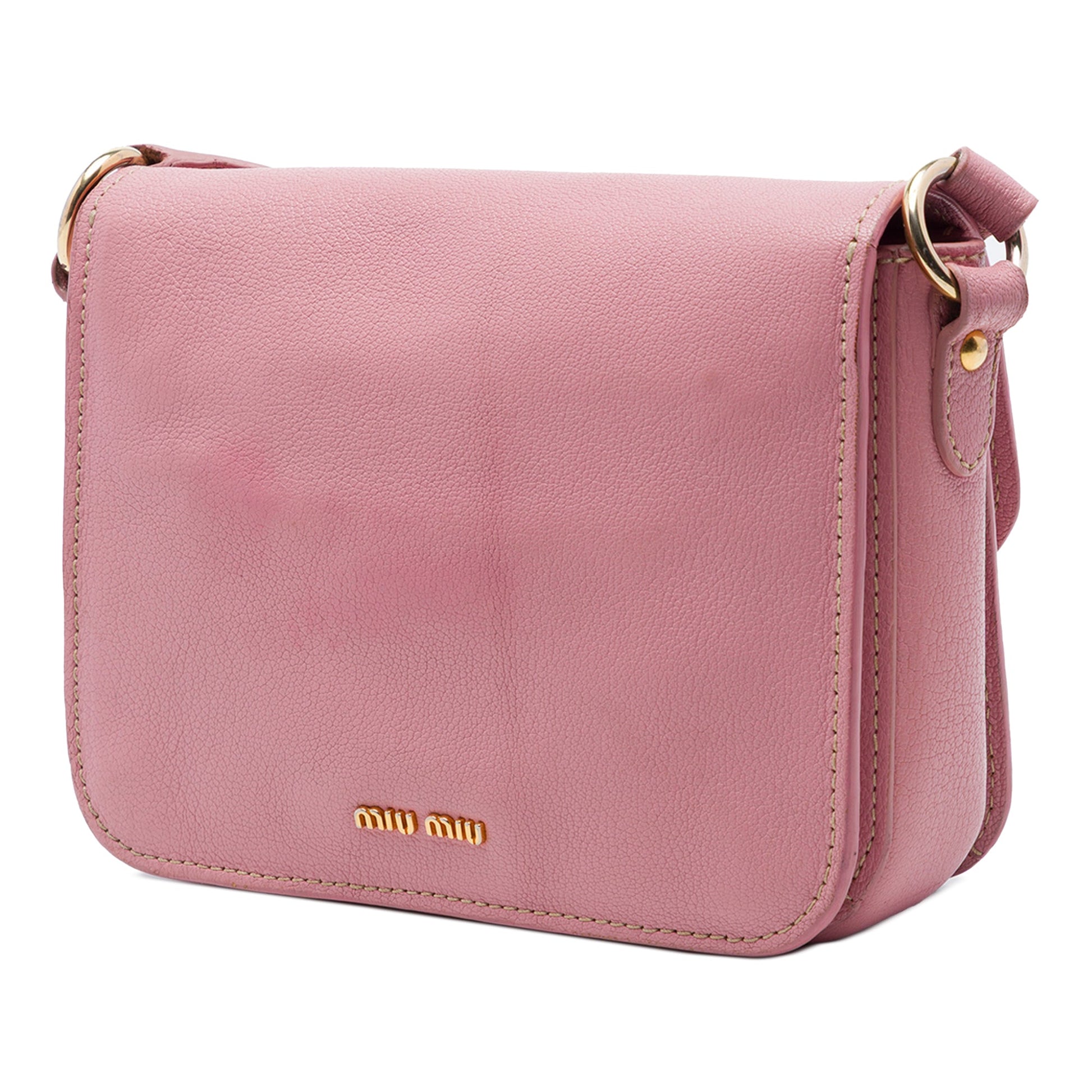Miu Miu Goatskin Madras Crossbody