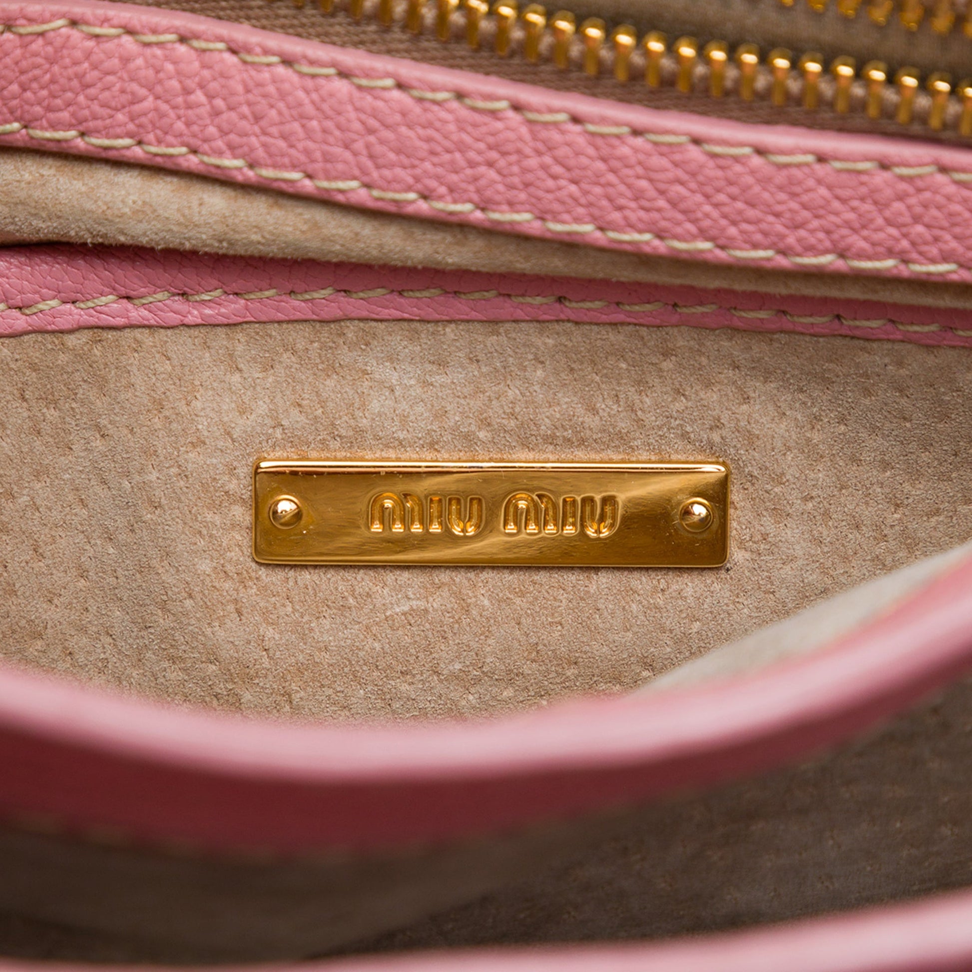 Miu Miu Goatskin Madras Crossbody