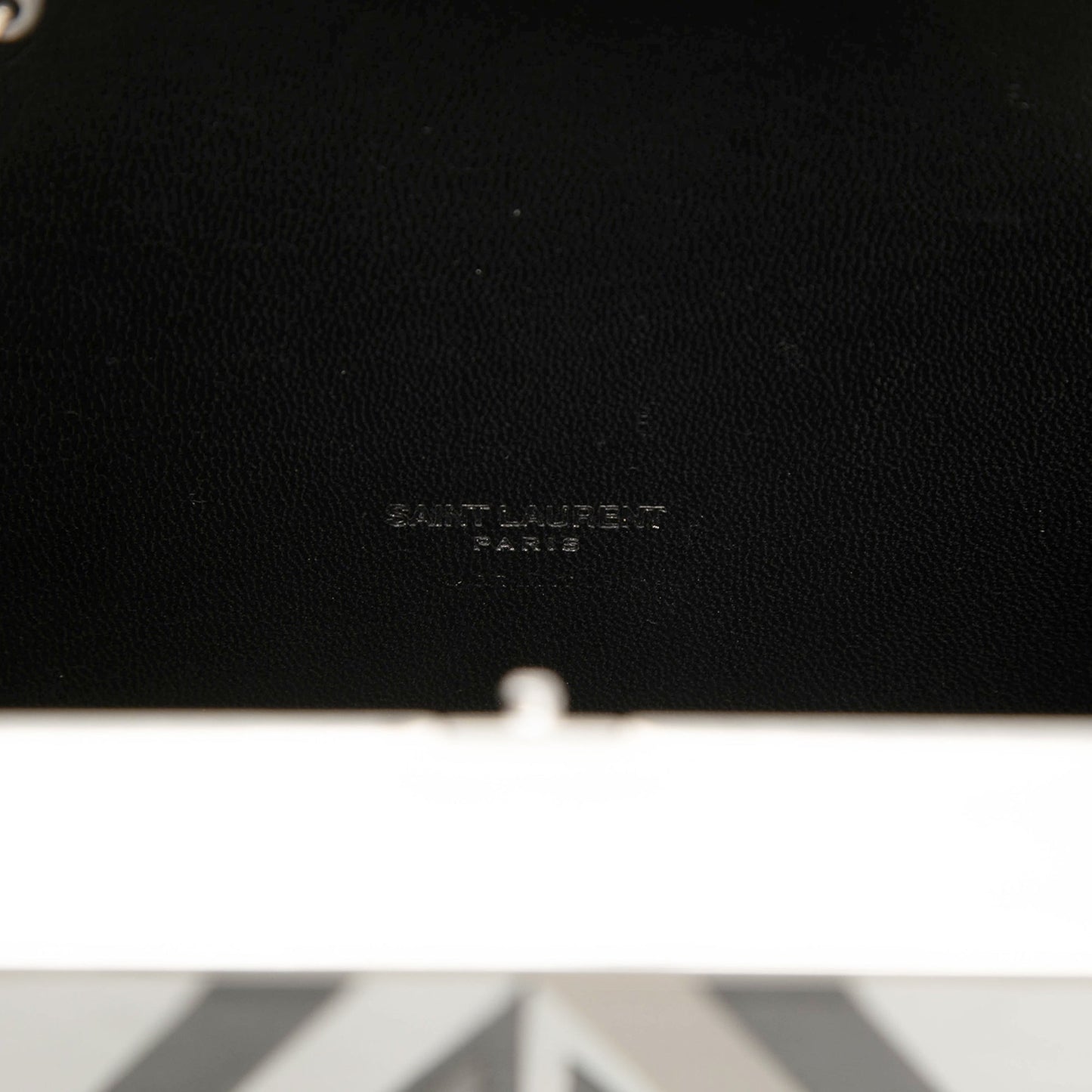 Saint Laurent Metal and Leather Tuxedo Box Star Clutch on Chain