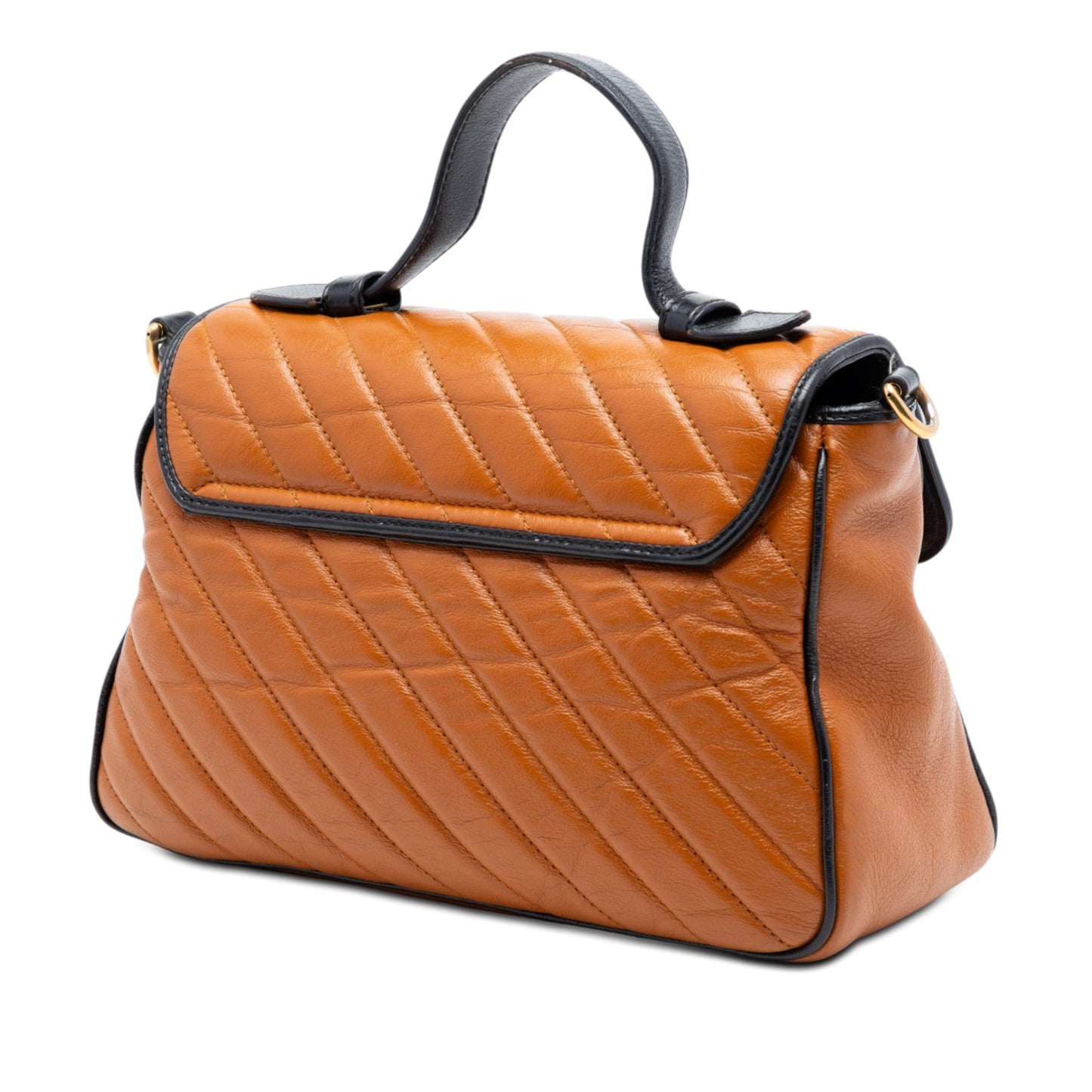 Gucci Small GG Marmont Matelasse Leather Torchon Top Handle Bag