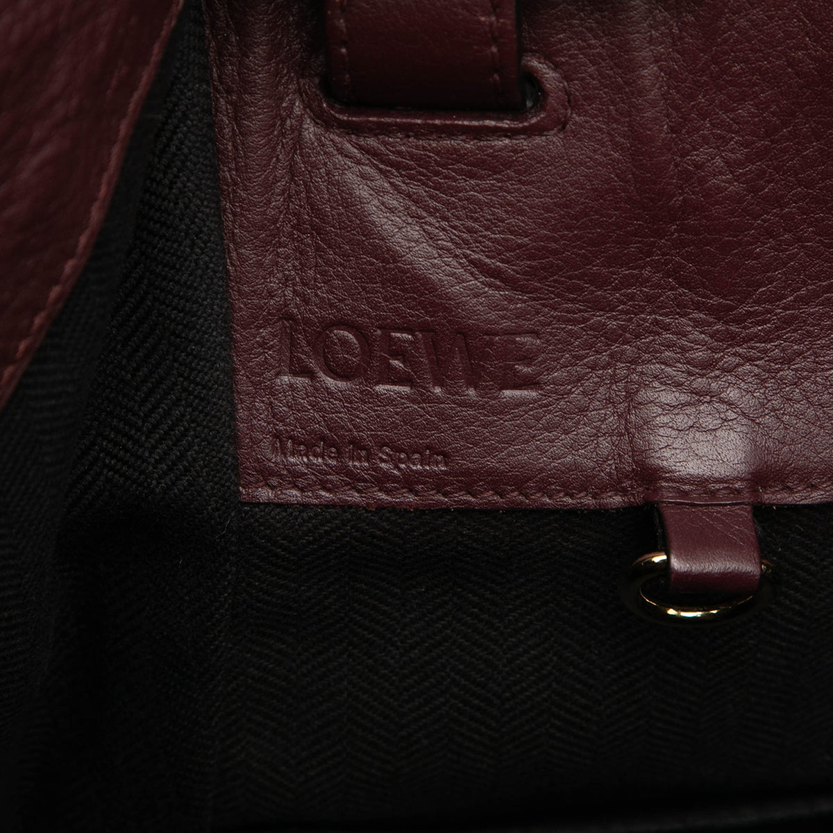 LOEWE Small Bicolor Calfskin Hammock Bag — Red