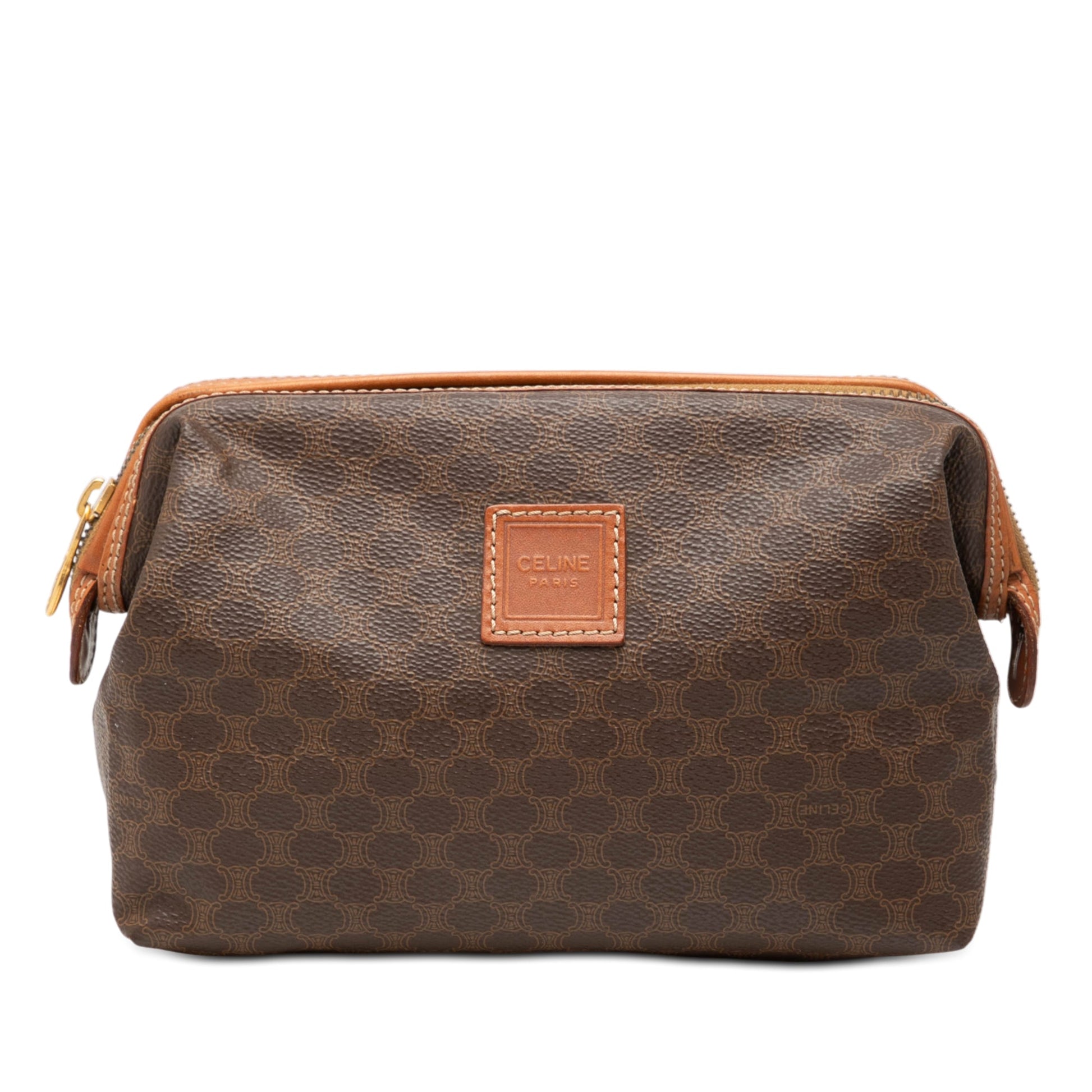Celine Macadam Coated Canvas Clutch