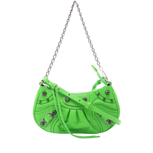 Balenciaga Croc Embossed Leather Motocross Le Cagole XS