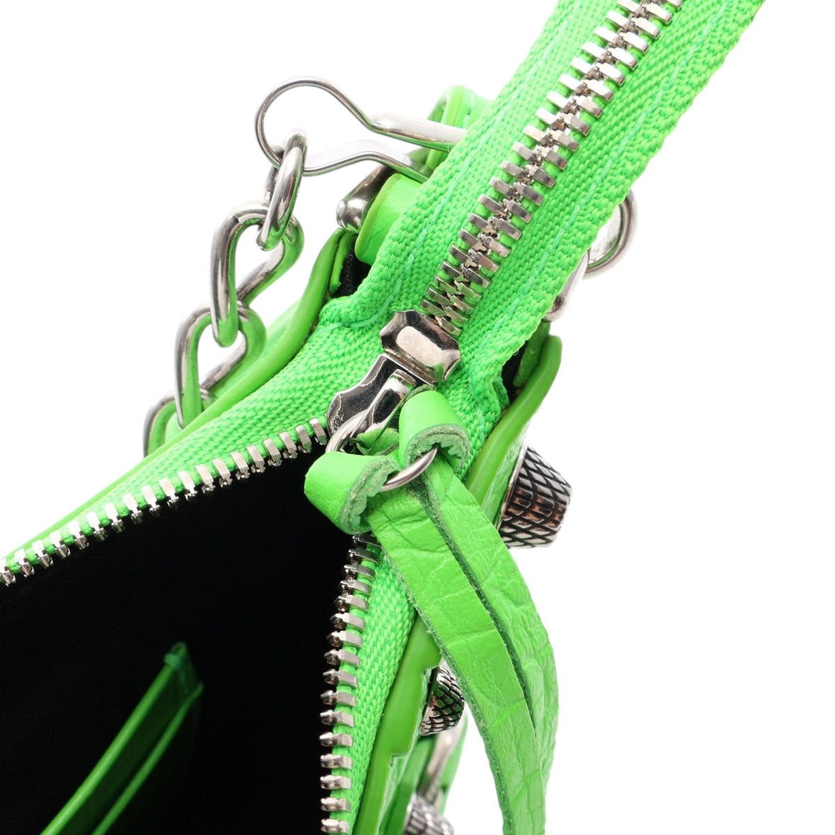 Balenciaga Croc Embossed Leather Motocross Le Cagole XS