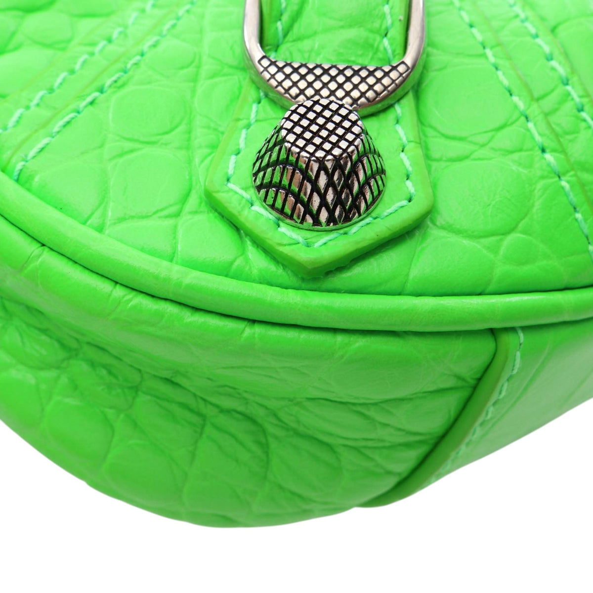 Balenciaga Croc Embossed Leather Motocross Le Cagole XS