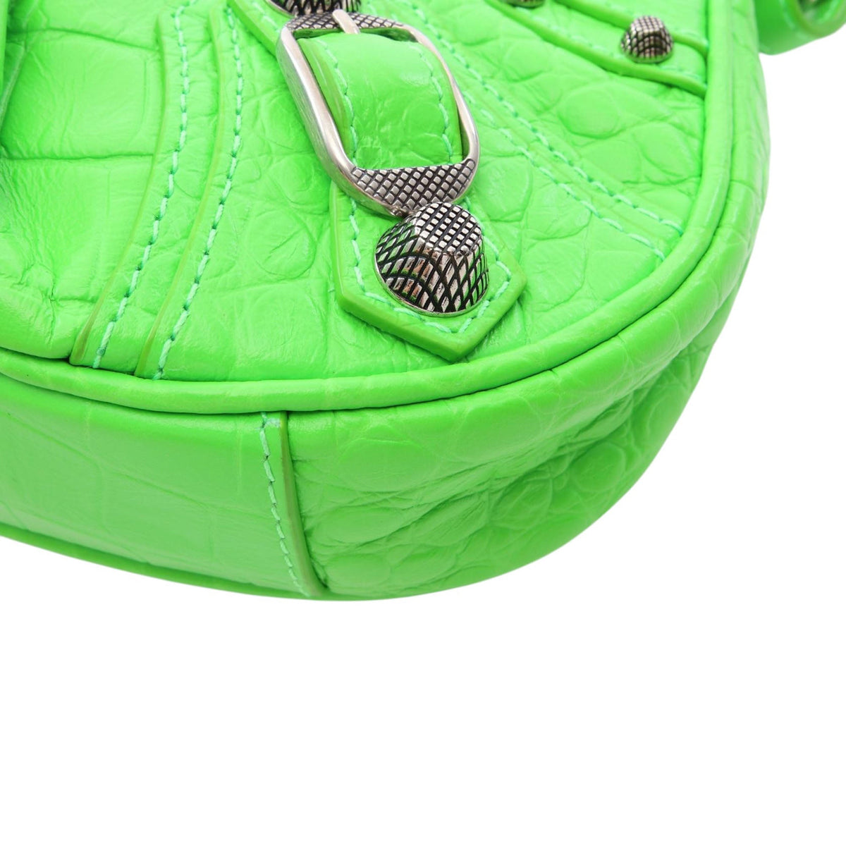 Balenciaga Croc Embossed Leather Motocross Le Cagole XS