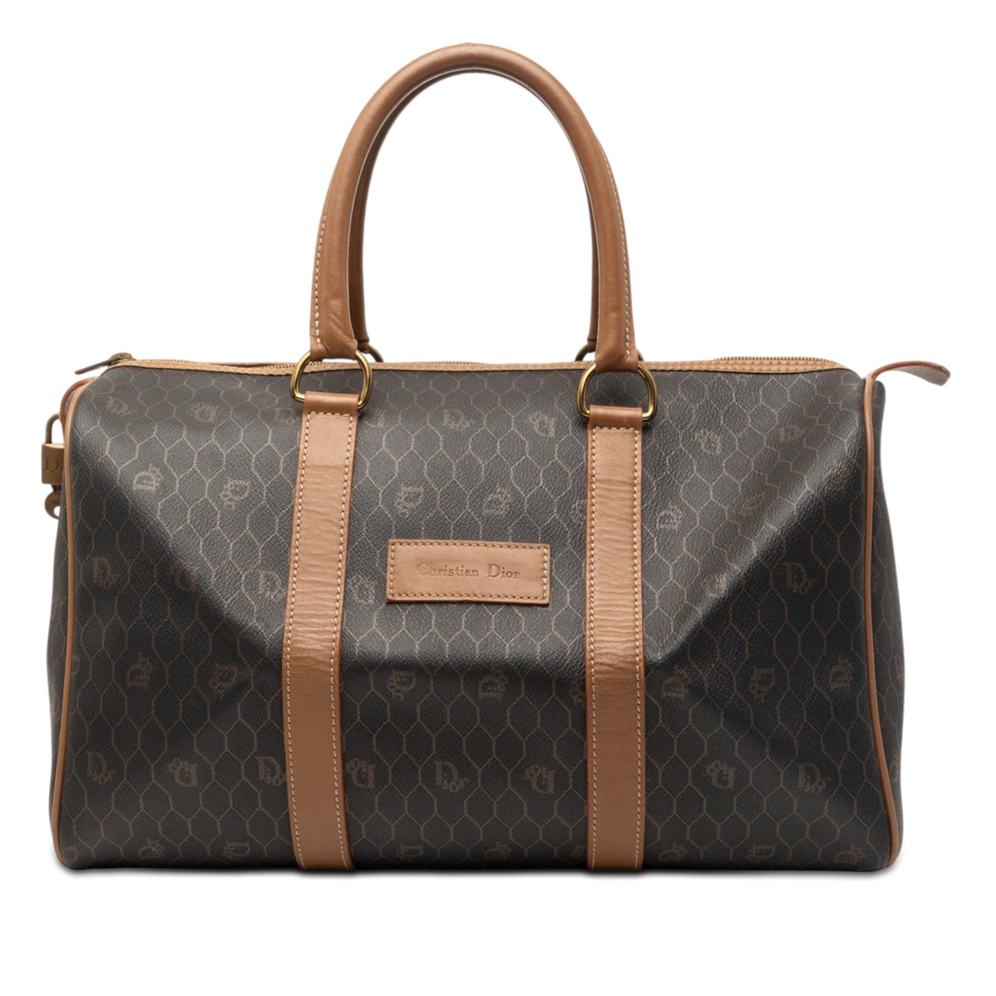 Dior Honeycomb Coated Canvas Boston Bag