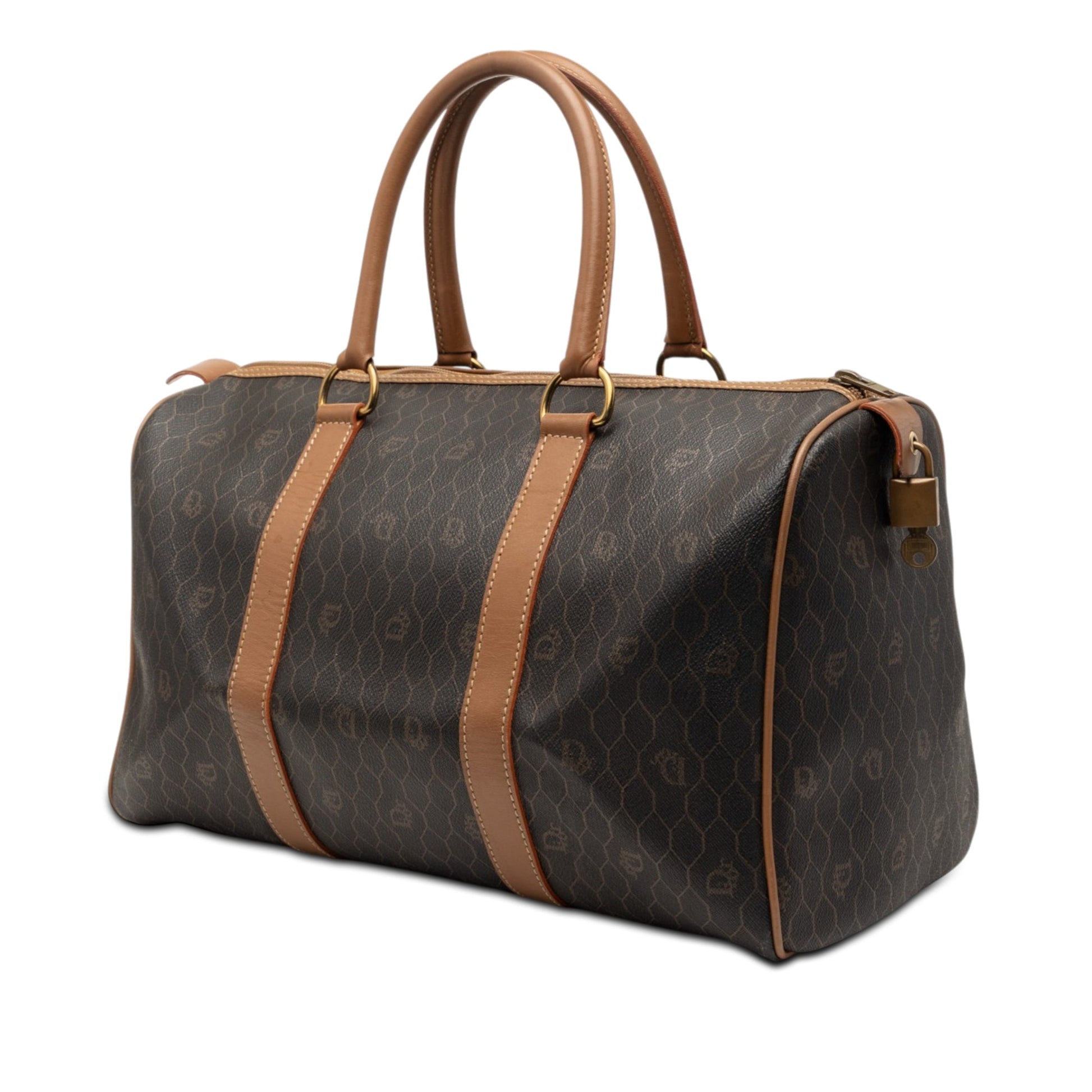 Dior Honeycomb Coated Canvas Boston Bag