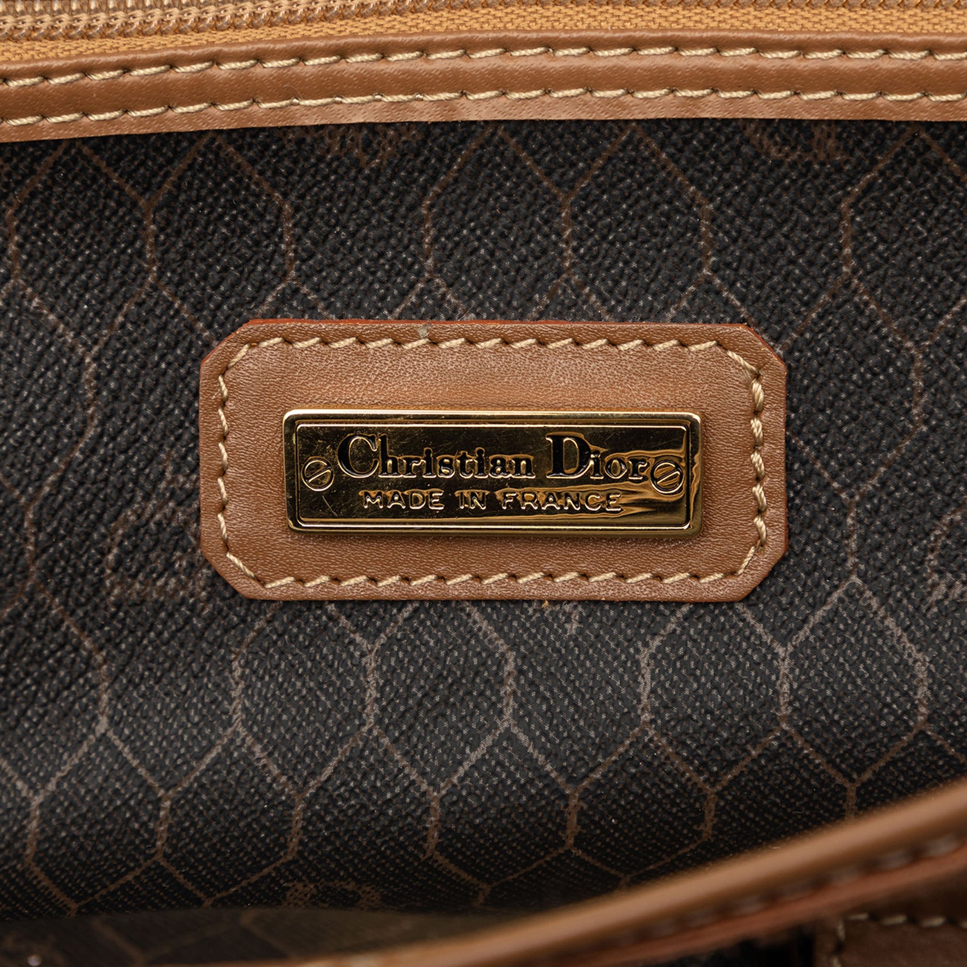 Dior Honeycomb Coated Canvas Boston Bag