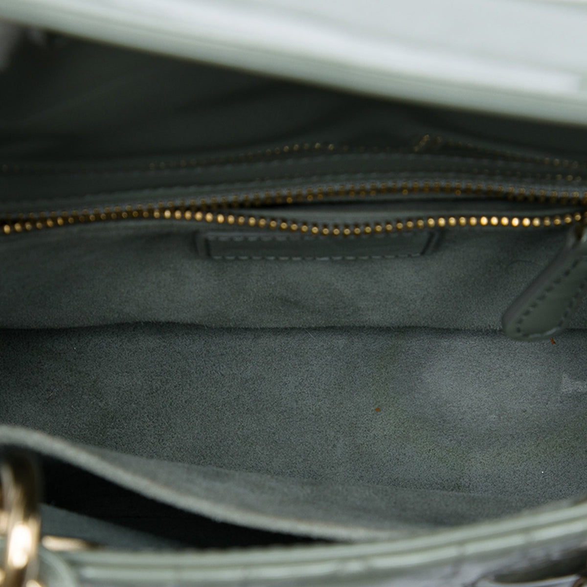 Dior Small Patent Cannage Lady Dior — Gray
