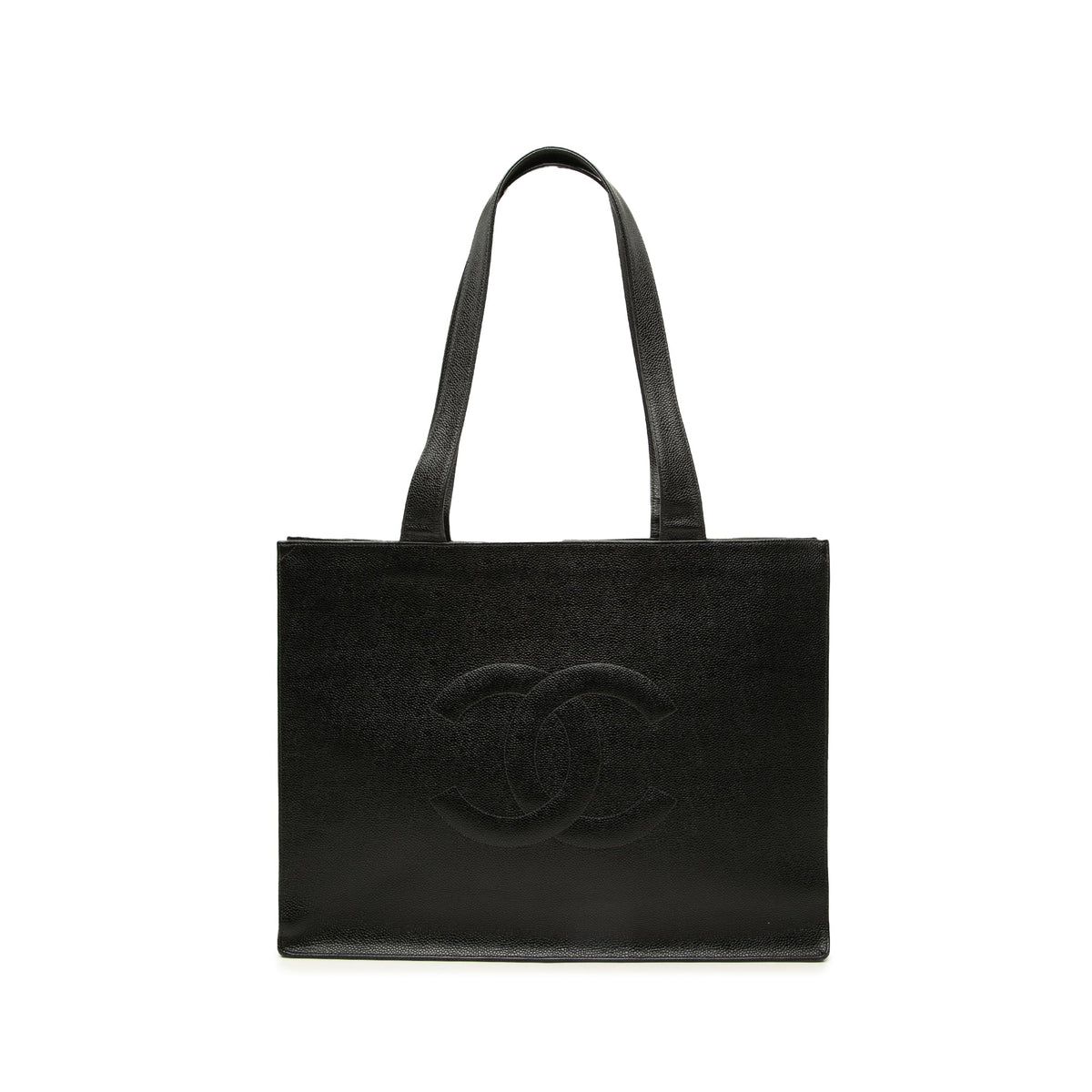 Chanel CC Caviar Tote — Black