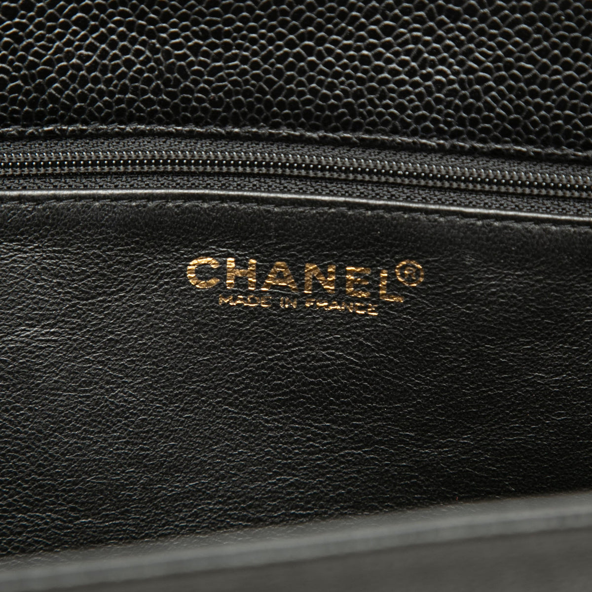 Chanel CC Caviar Tote — Black