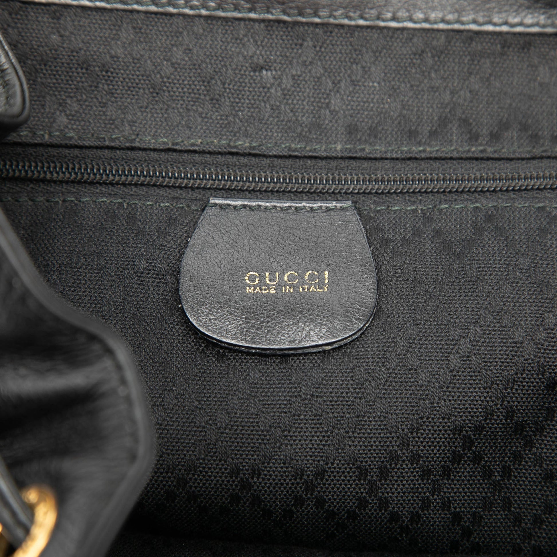 Gucci Calfskin Bamboo Drawstring Backpack