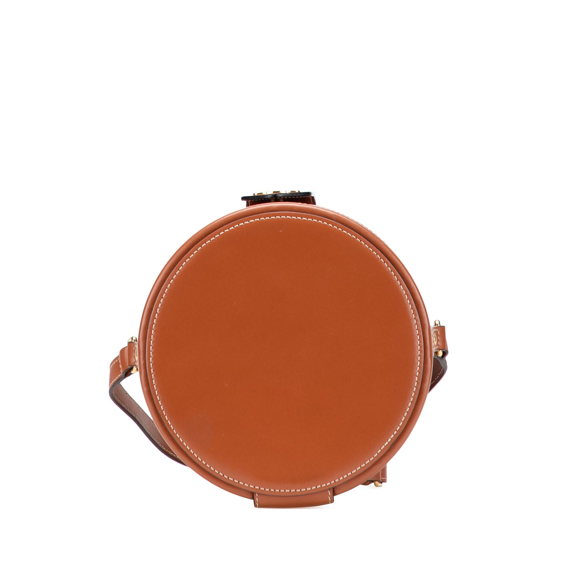 Celine Medium Triomphe Coated Canvas Tambour Crossbody