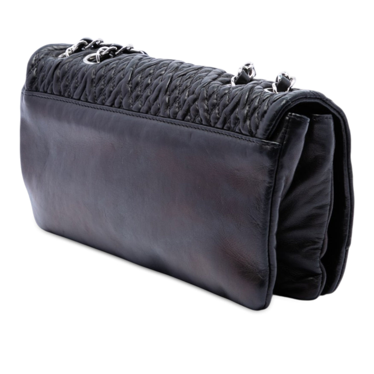 Chanel Small CC Quilted Lambskin Astrakhan Flap