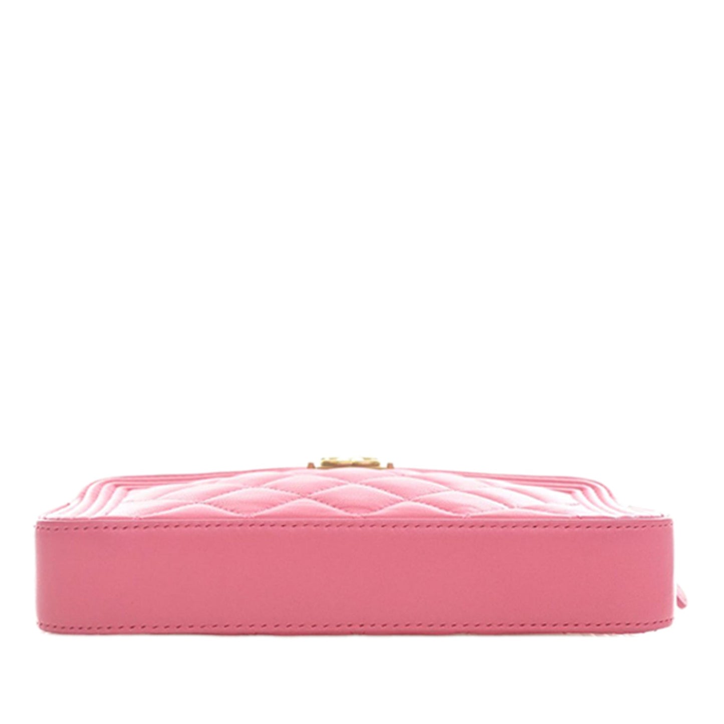 Quilted Lambskin Boy Double Zip Wallet On Chain