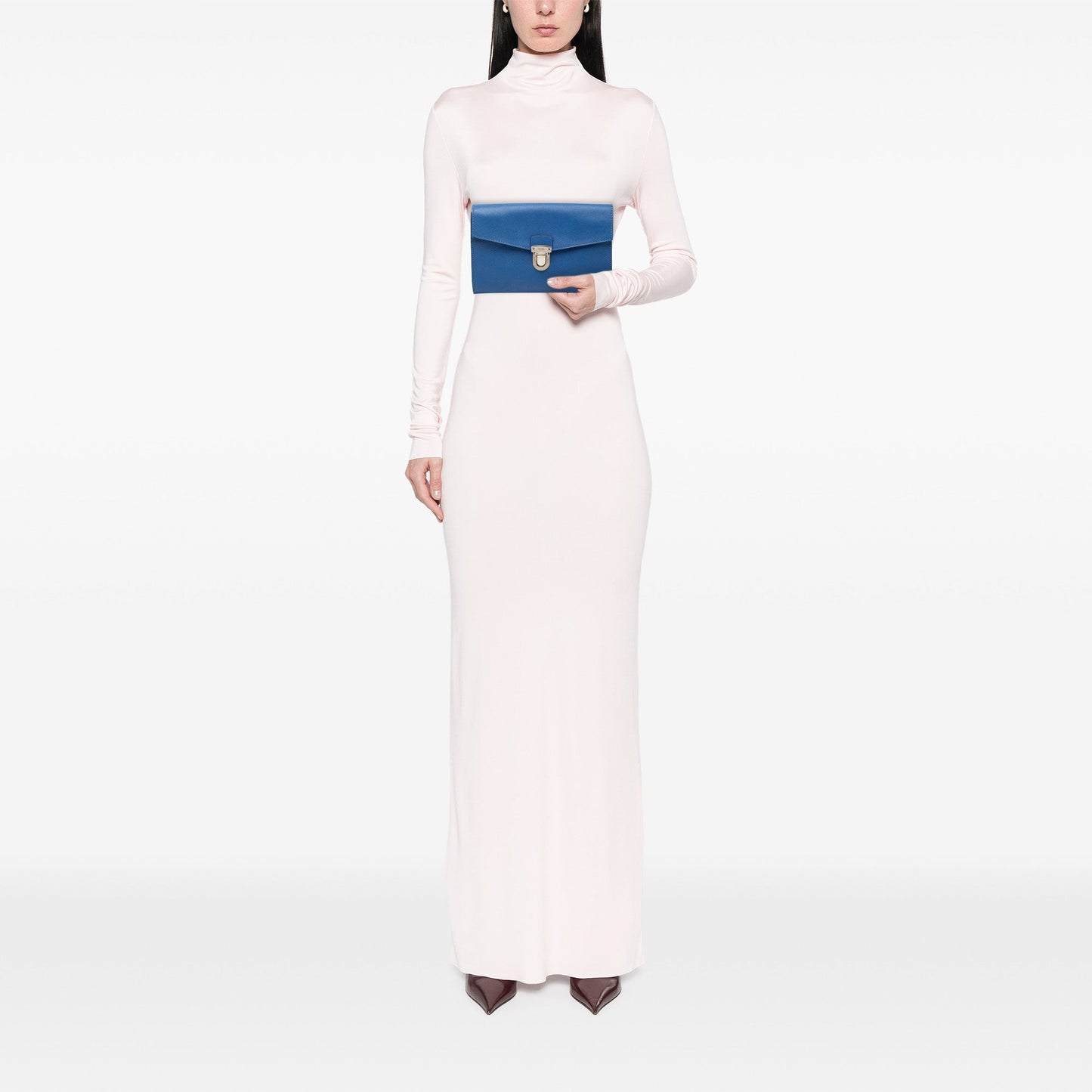 Prada Saffiano Envelope Pushlock Clutch