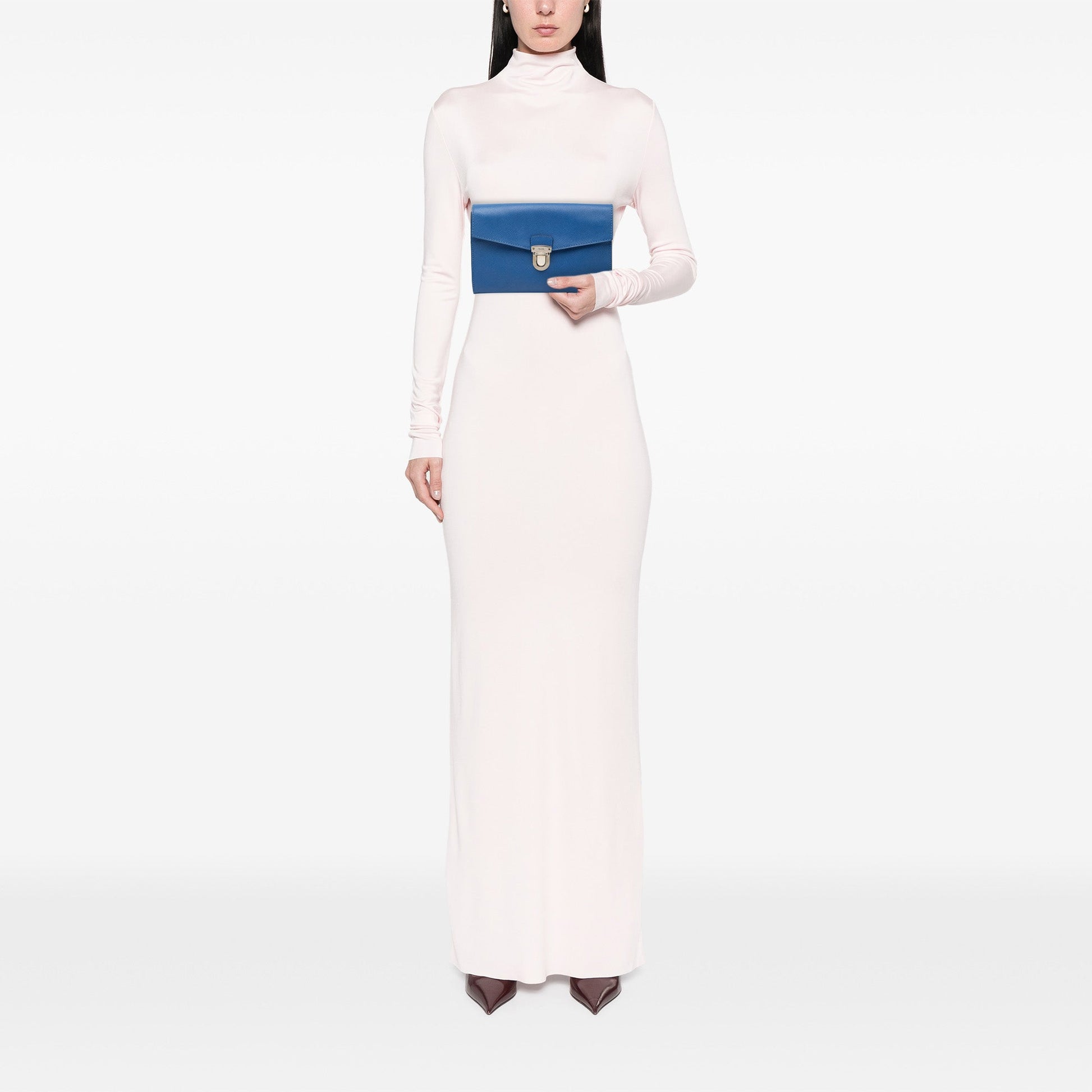 Prada Saffiano Envelope Pushlock Clutch