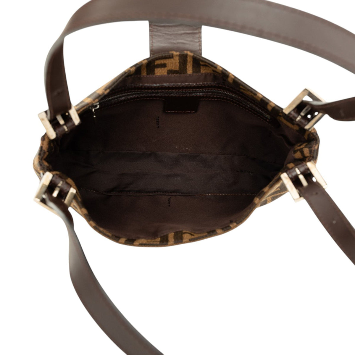 Fendi Zucca Canvas Shoulder Bag — Brown