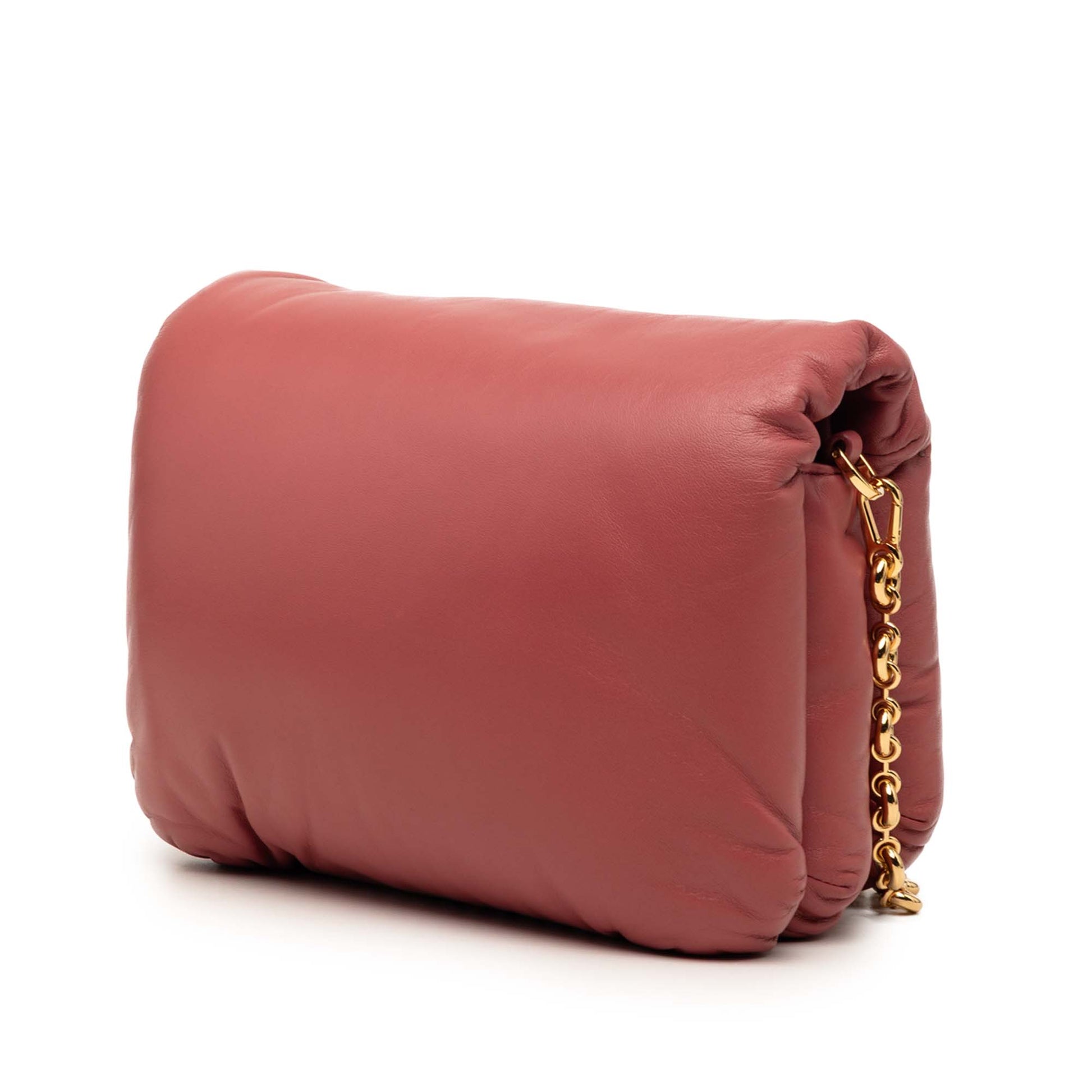 LOEWE Shiny Lambskin Goya Puffer Chain Bag