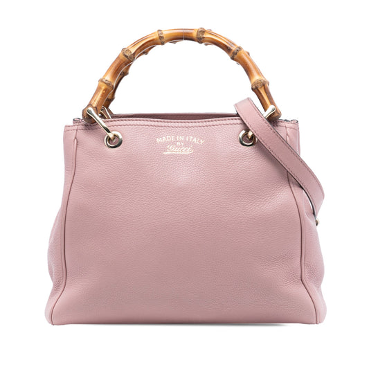 Gucci Small Calfskin Bamboo Shopper Satchel