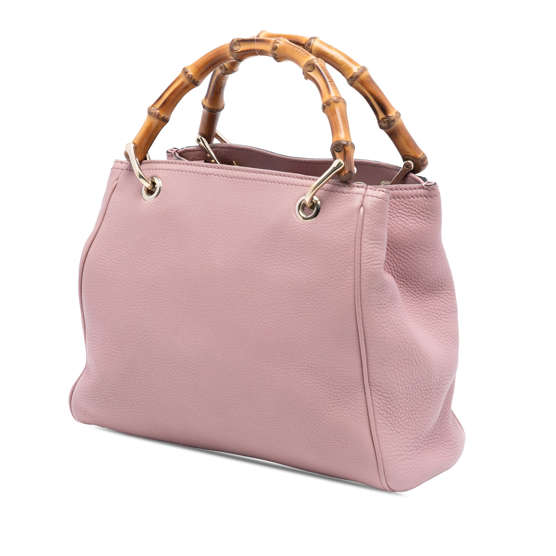 Gucci Small Calfskin Bamboo Shopper Satchel