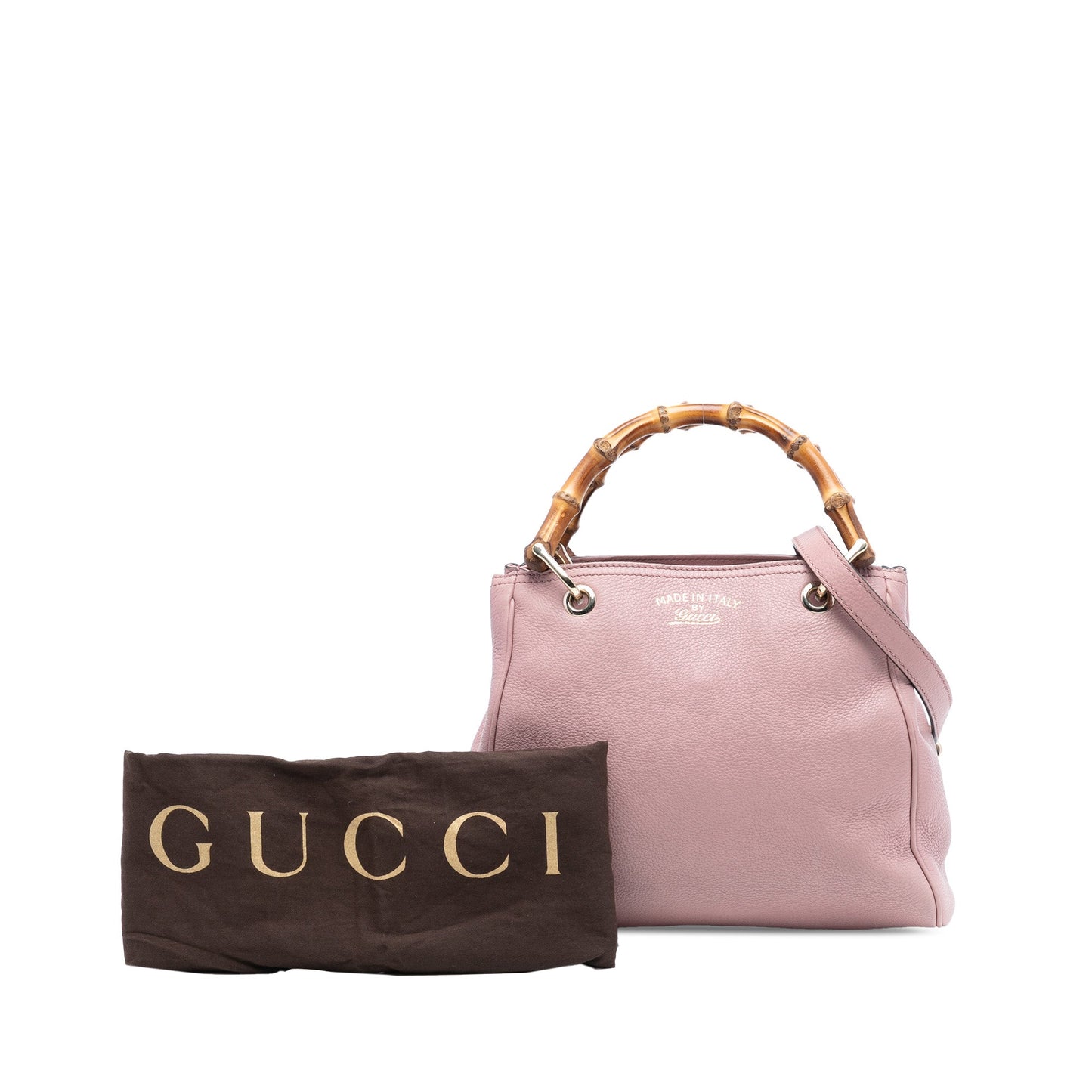 Gucci Small Calfskin Bamboo Shopper Satchel