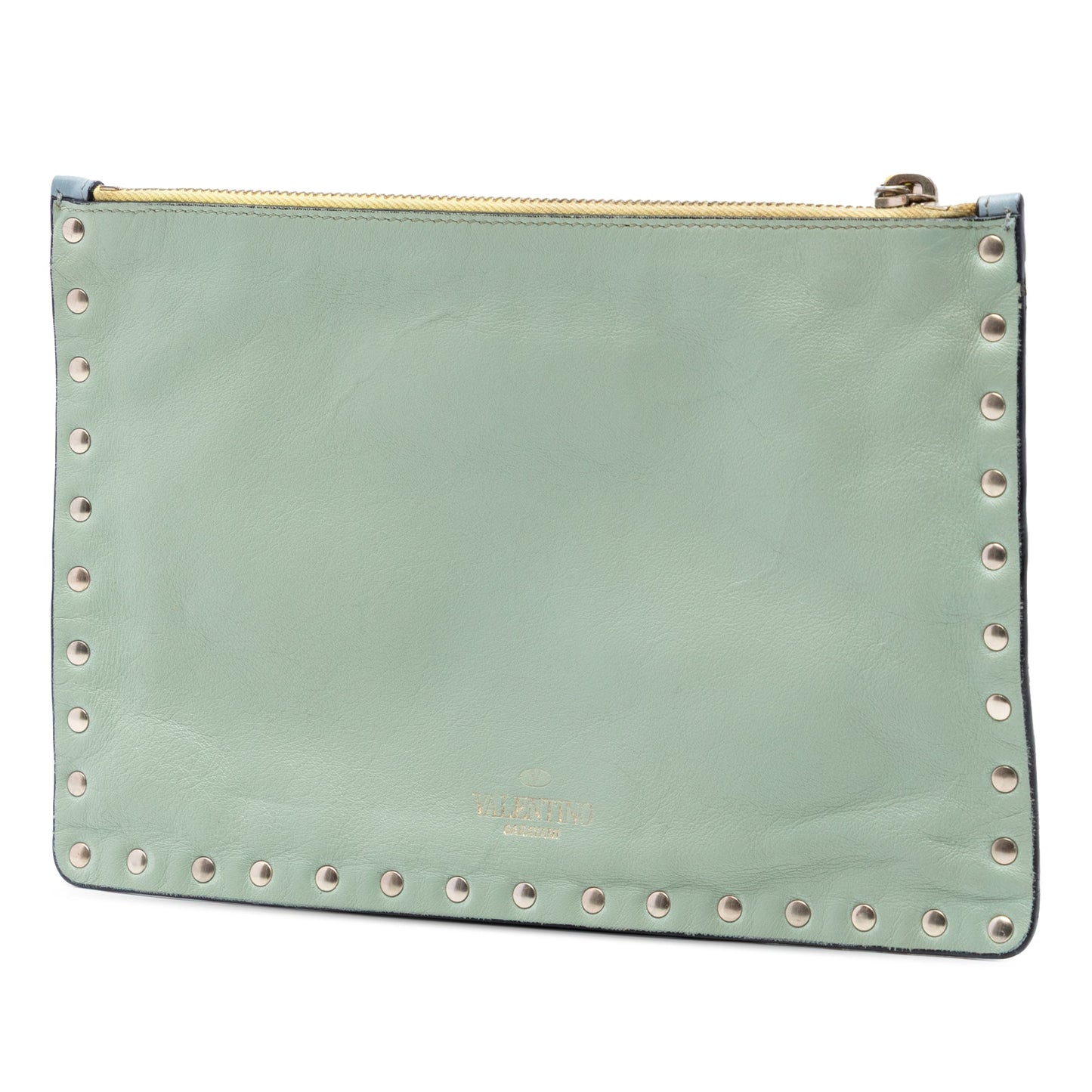 Valentino Bicolor Leather Rockstud Clutch