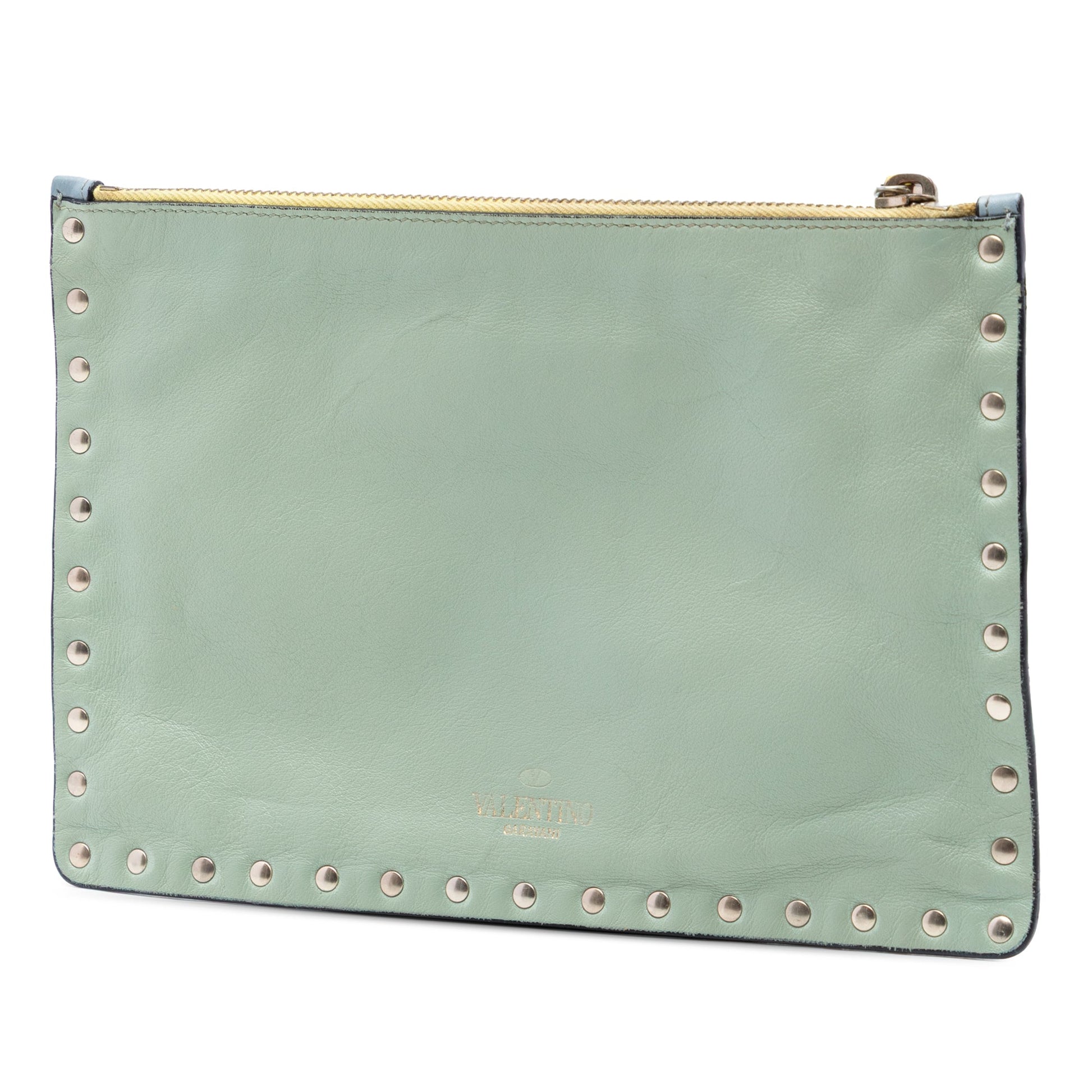 Valentino Bicolor Leather Rockstud Clutch