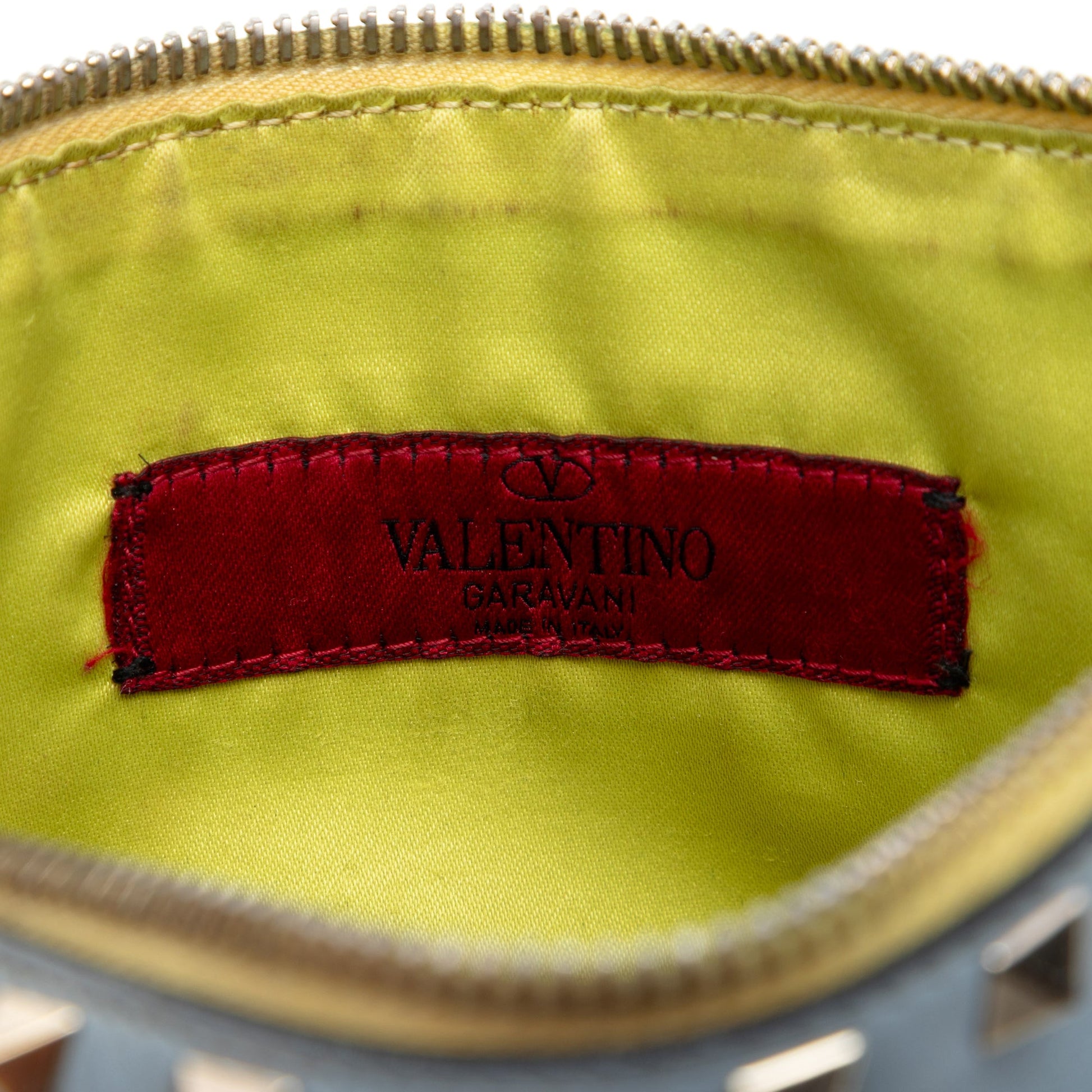 Valentino Bicolor Leather Rockstud Clutch
