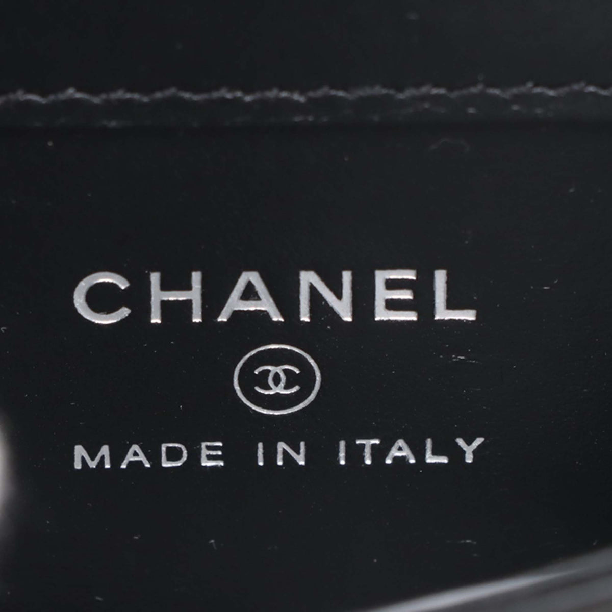 Chanel CC Lambskin Crystal Chain Flap — Black