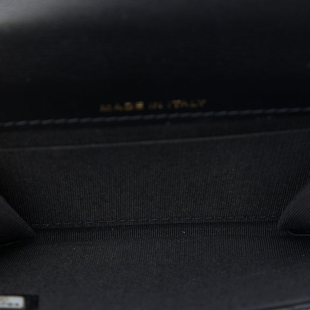 Chanel CC Quilted Lambskin Card Holder with Padded Chain Strap — Black