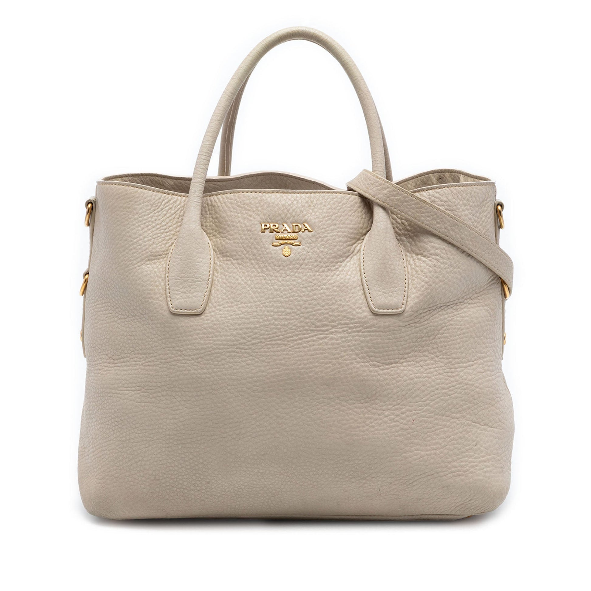 Prada Vitello Daino Open Convertible Tote