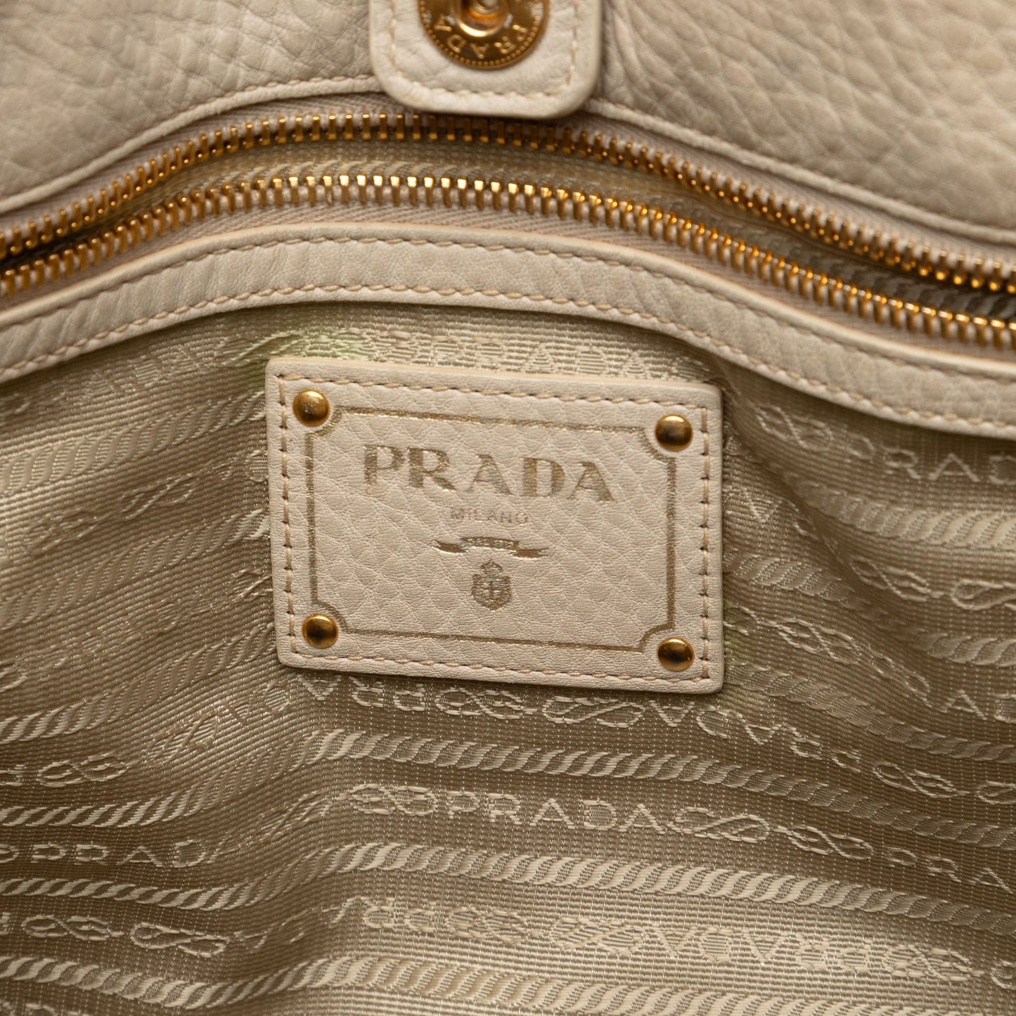 Prada Vitello Daino Open Convertible Tote