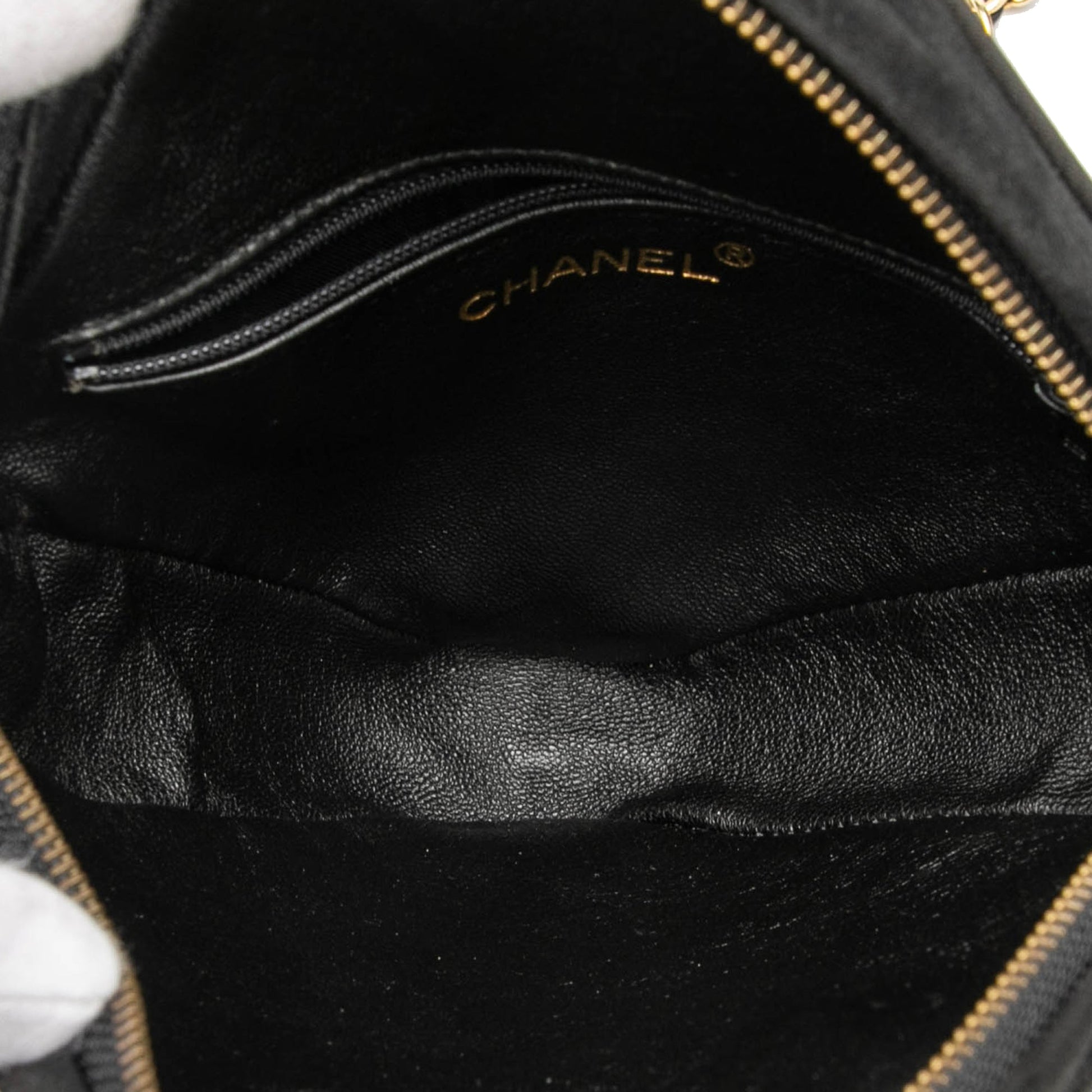 Chanel CC Quilted Suede Diamon Tassel Bag