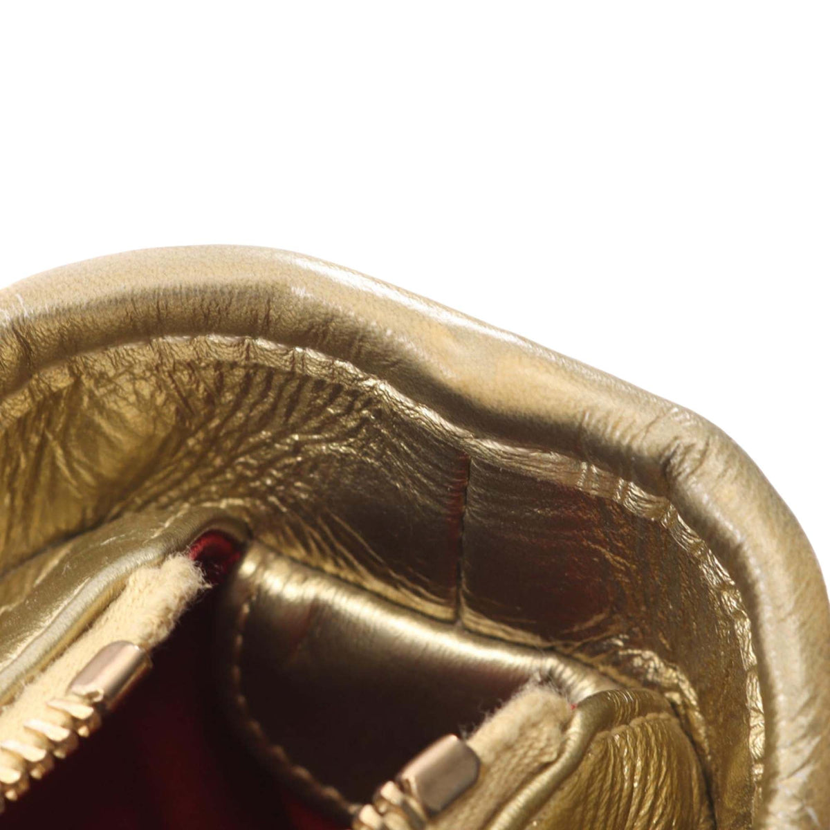Chanel Small Quilted Metallic Aged Calfskin Gabrielle Hobo — Gold
