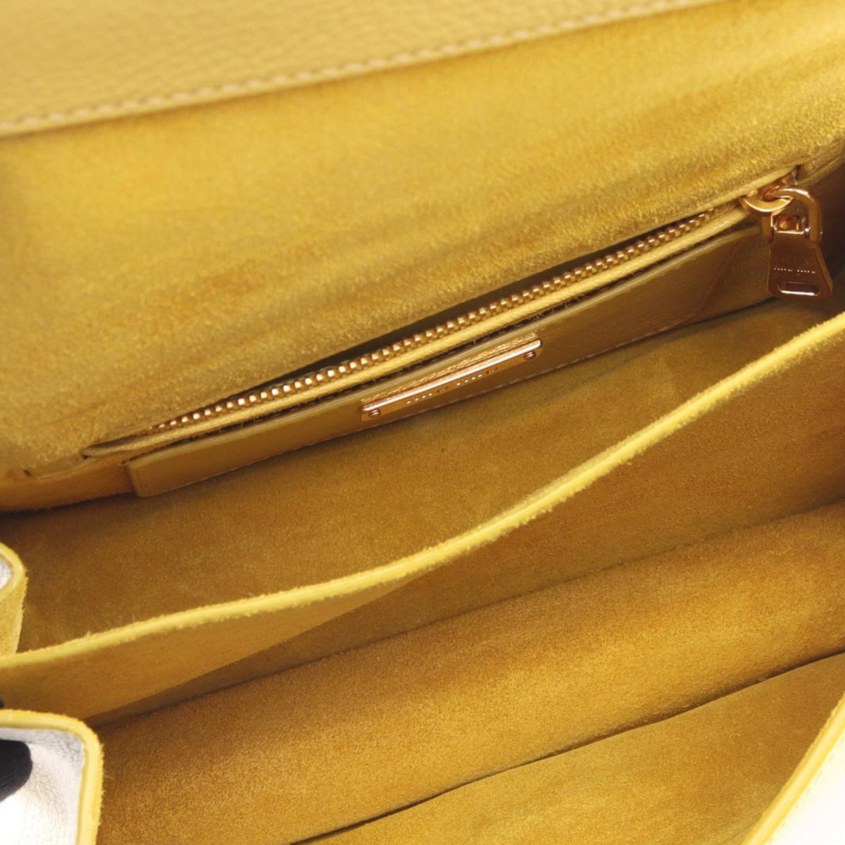Miu Miu Goatskin Madras Crossbody — Yellow