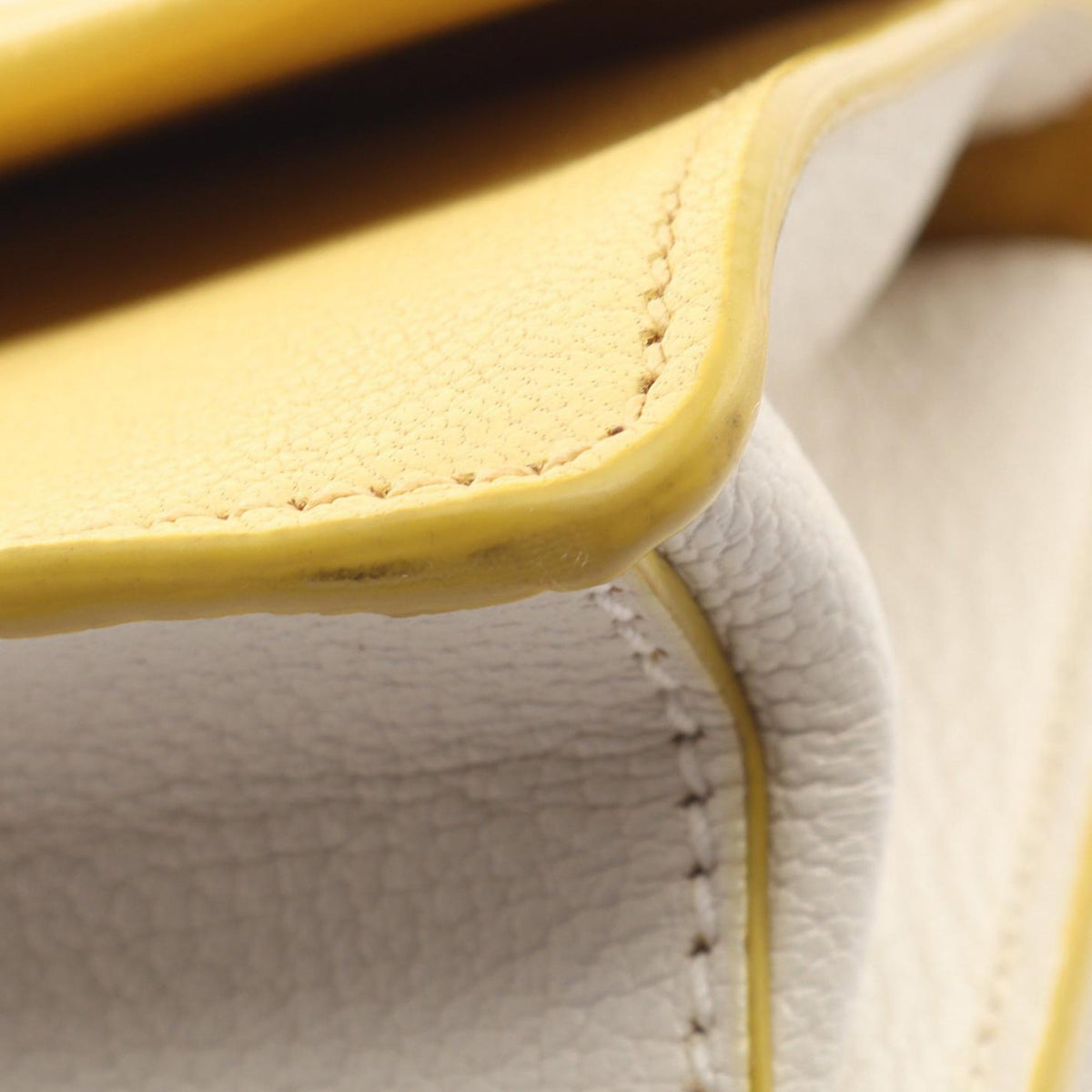 Miu Miu Goatskin Madras Crossbody — Yellow