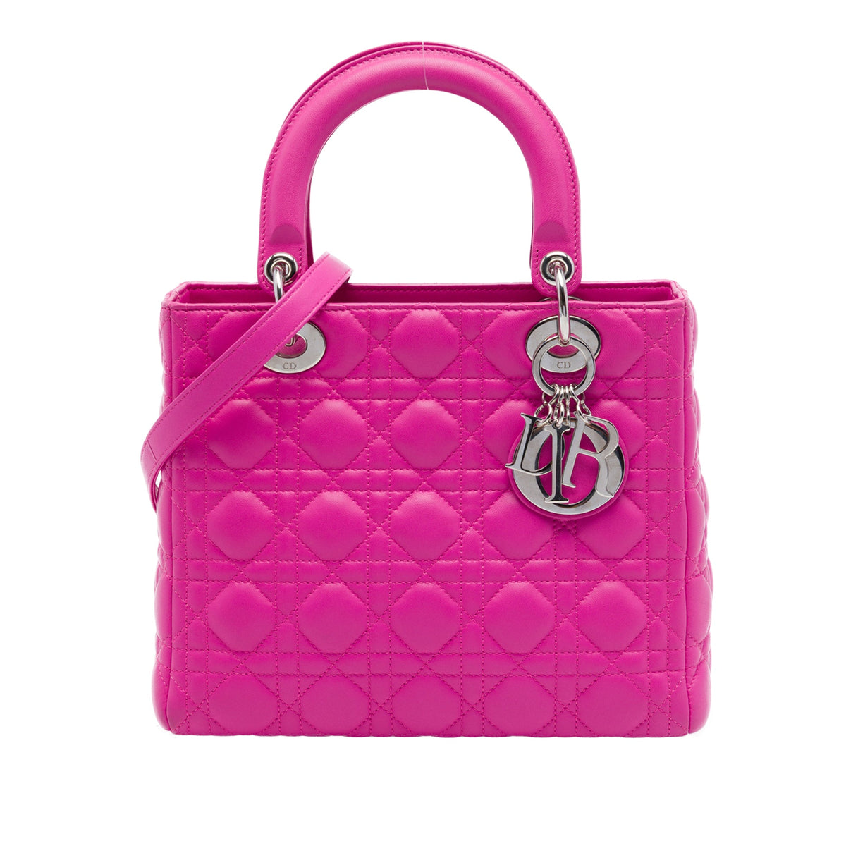 Dior Medium Lambskin Cannage Lady Dior
