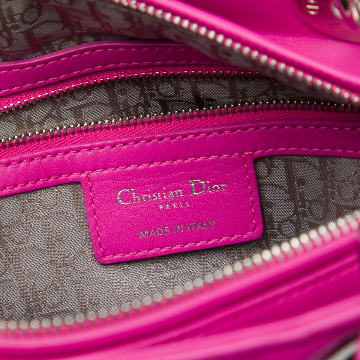 Dior Medium Lambskin Cannage Lady Dior