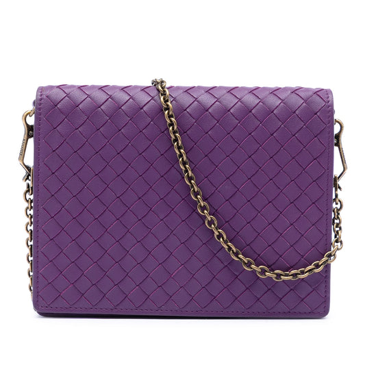 Bottega Veneta Nappa Intrecciato Wallet On Chain