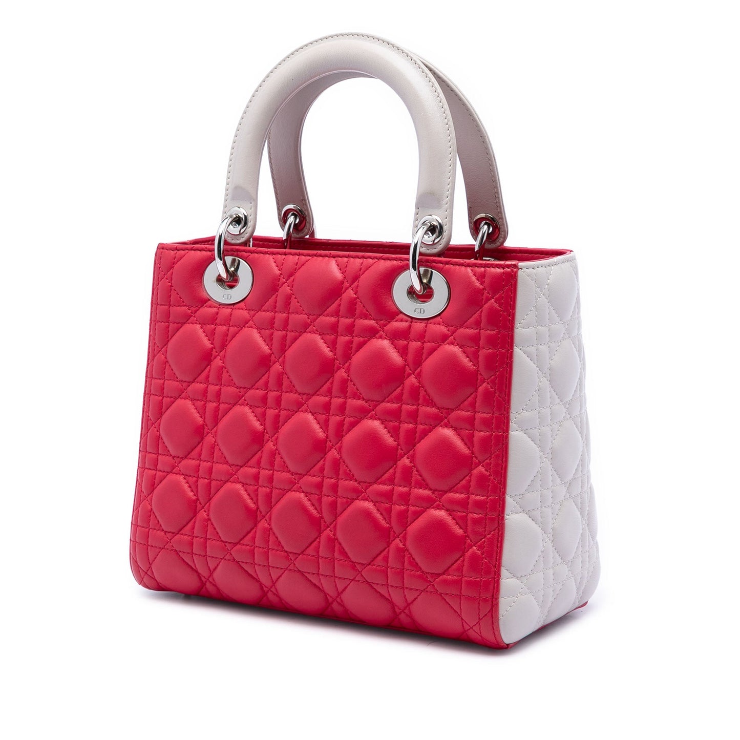 Dior Medium Bicolor Lambskin Cannage Lady Dior