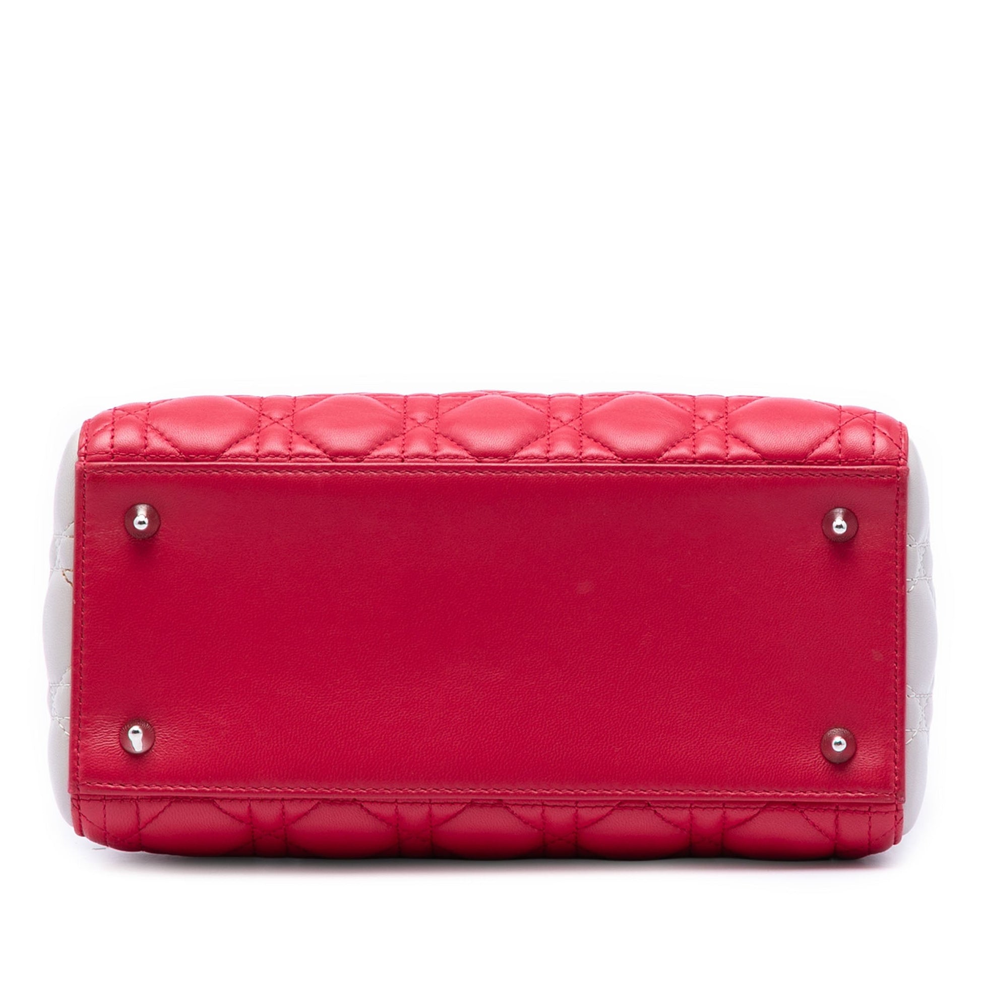 Dior Medium Bicolor Lambskin Cannage Lady Dior