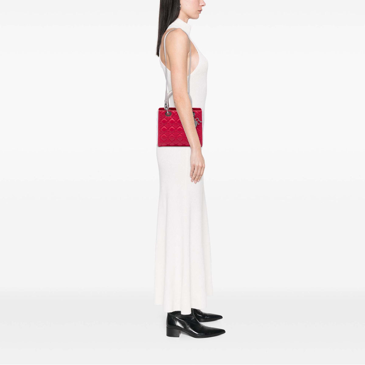 Dior Medium Bicolor Lambskin Cannage Lady Dior